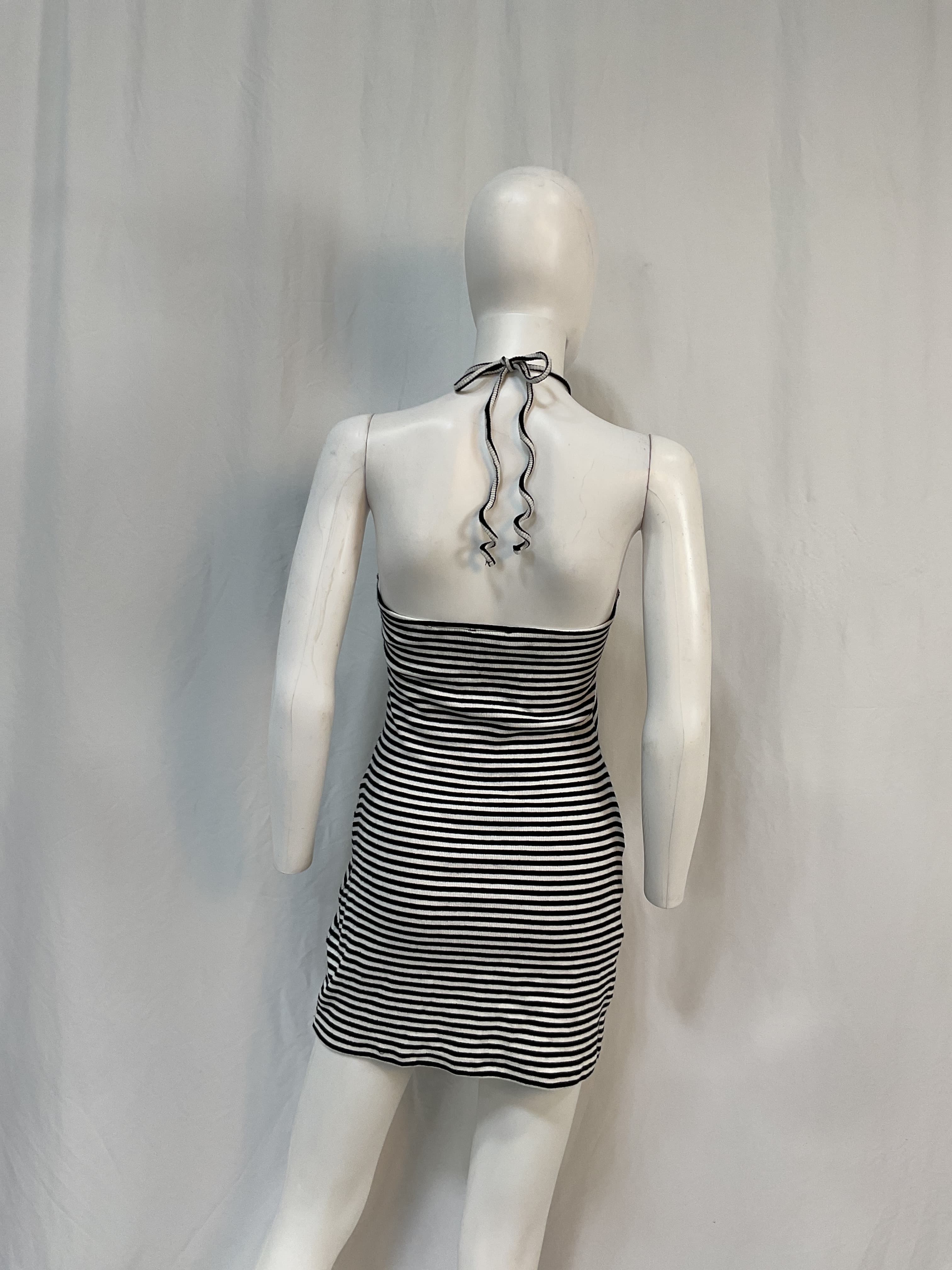 Luna Mini Dress In Black & White - Image 4