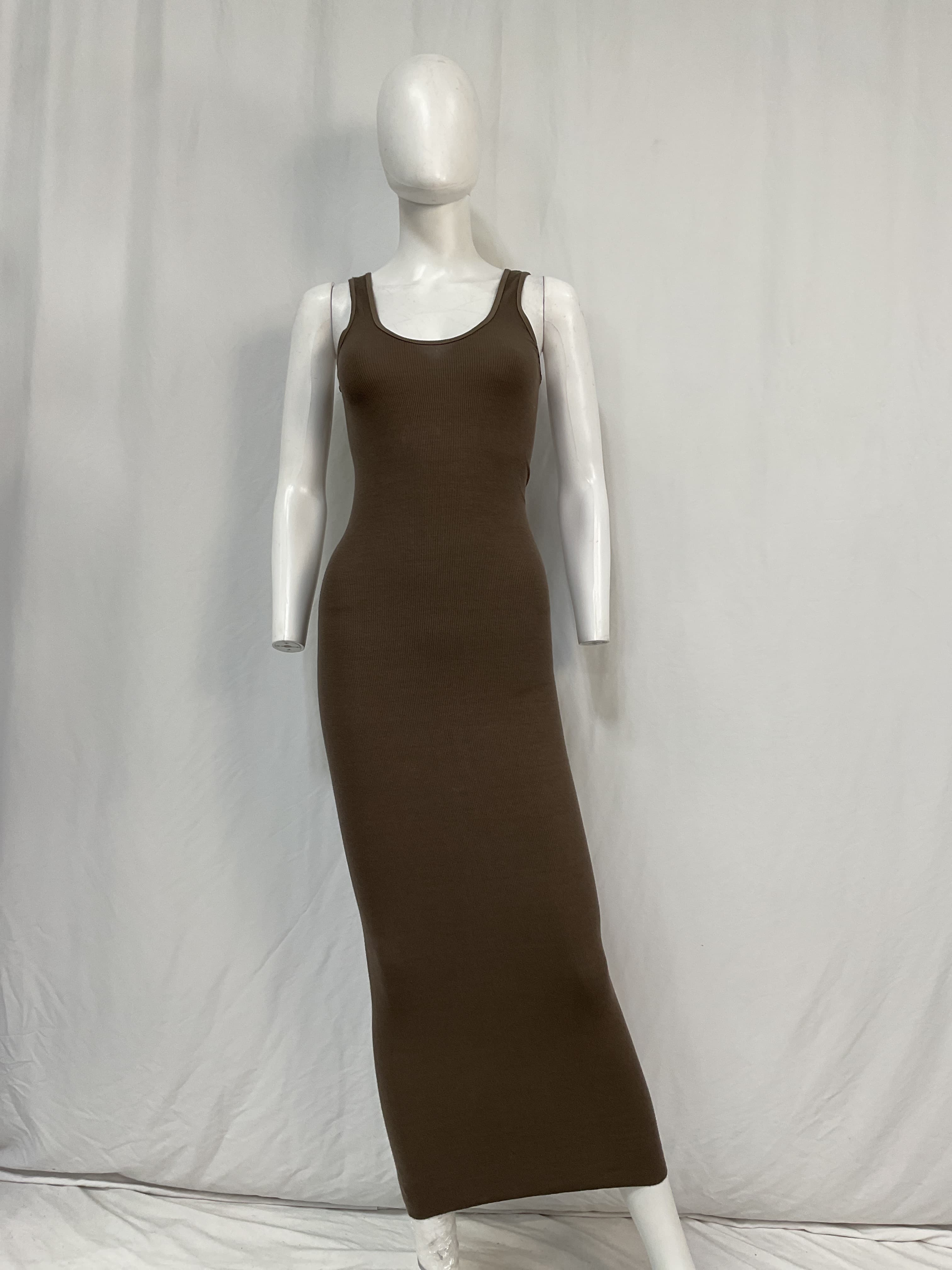 Maxi Tank Dress In Mushroom - Image 2
