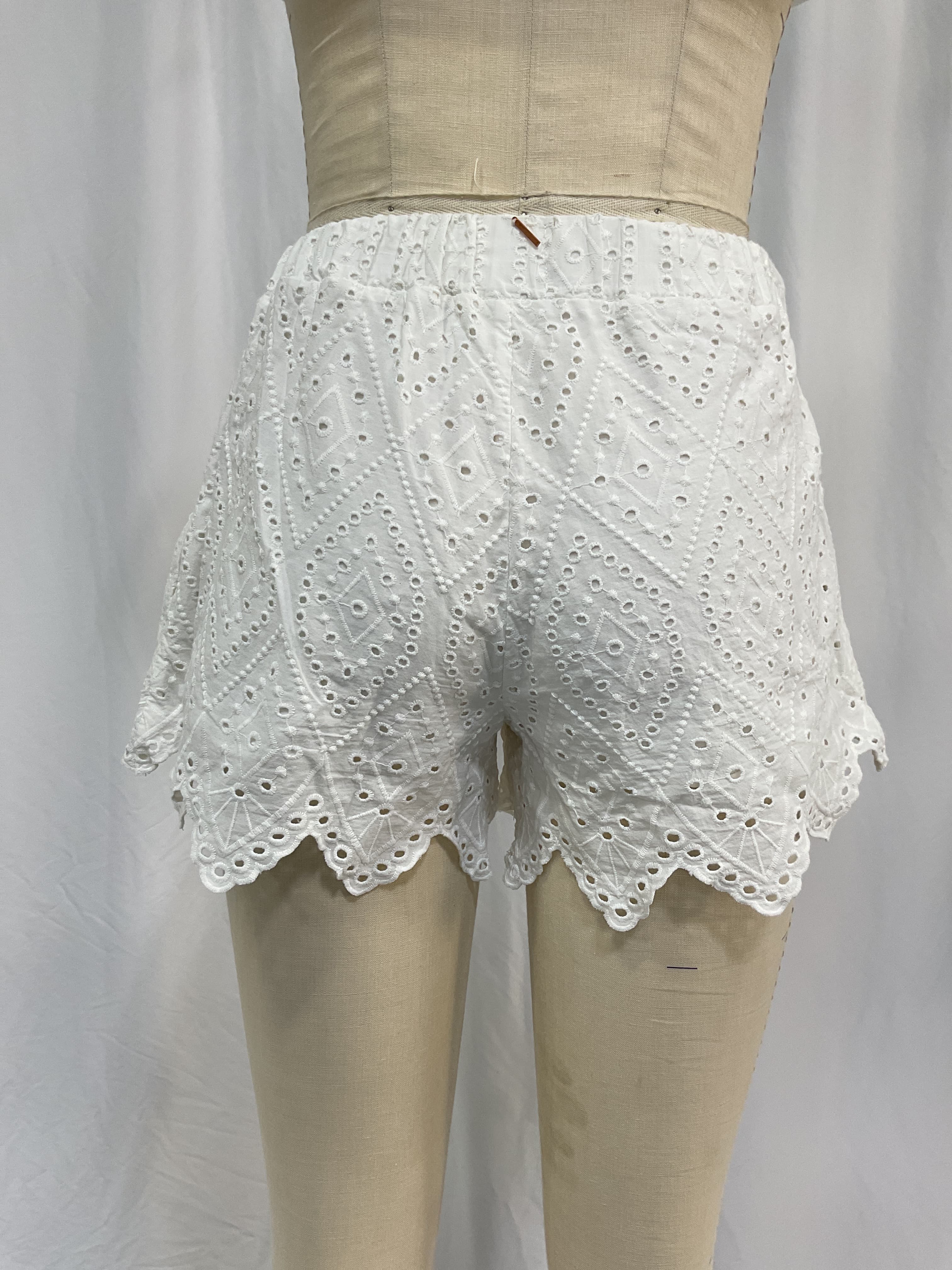 Soleil Shorts In White Eyelet - Image 3