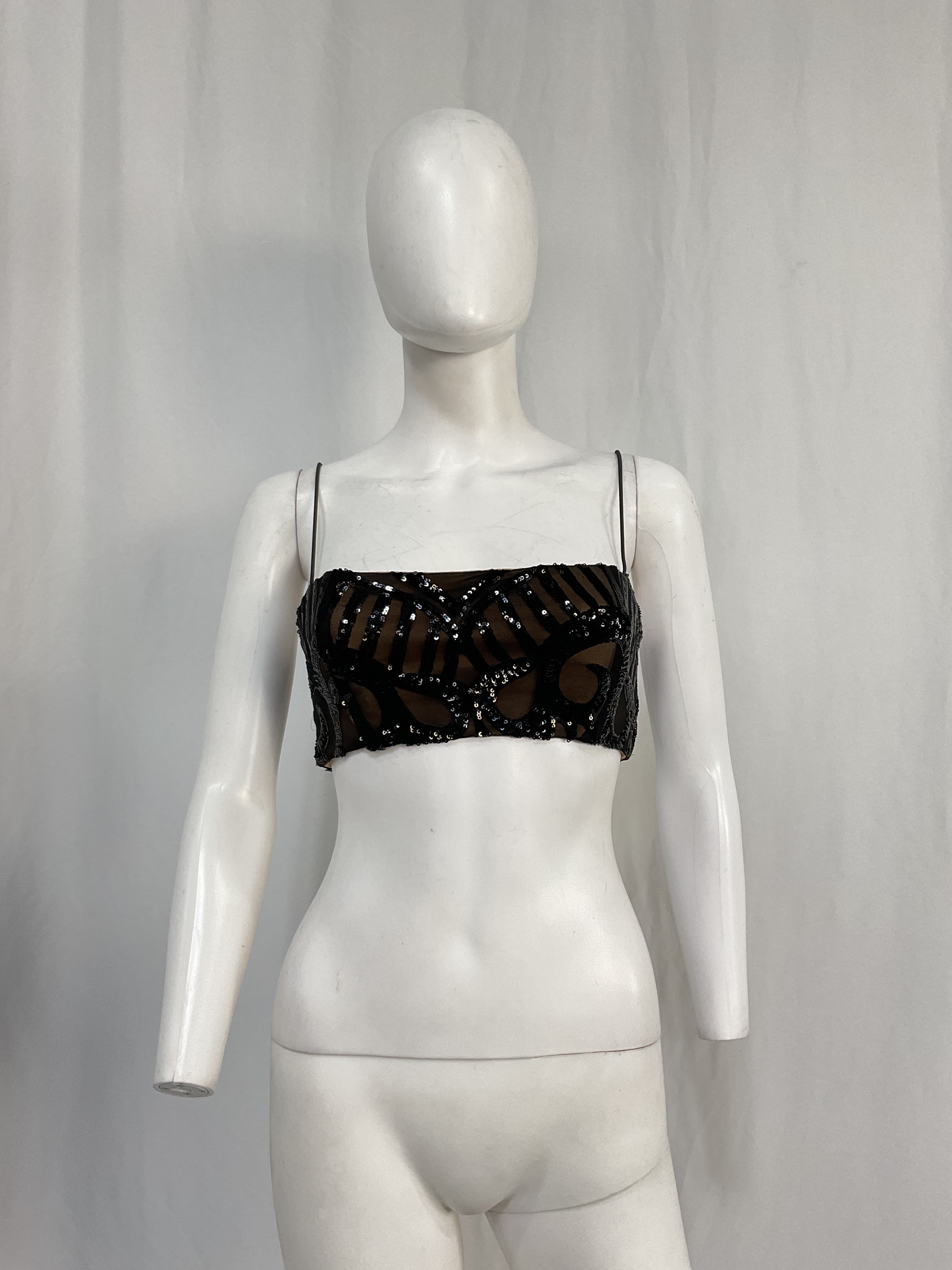 Mon Cherie Crop Top In Black - Image 2