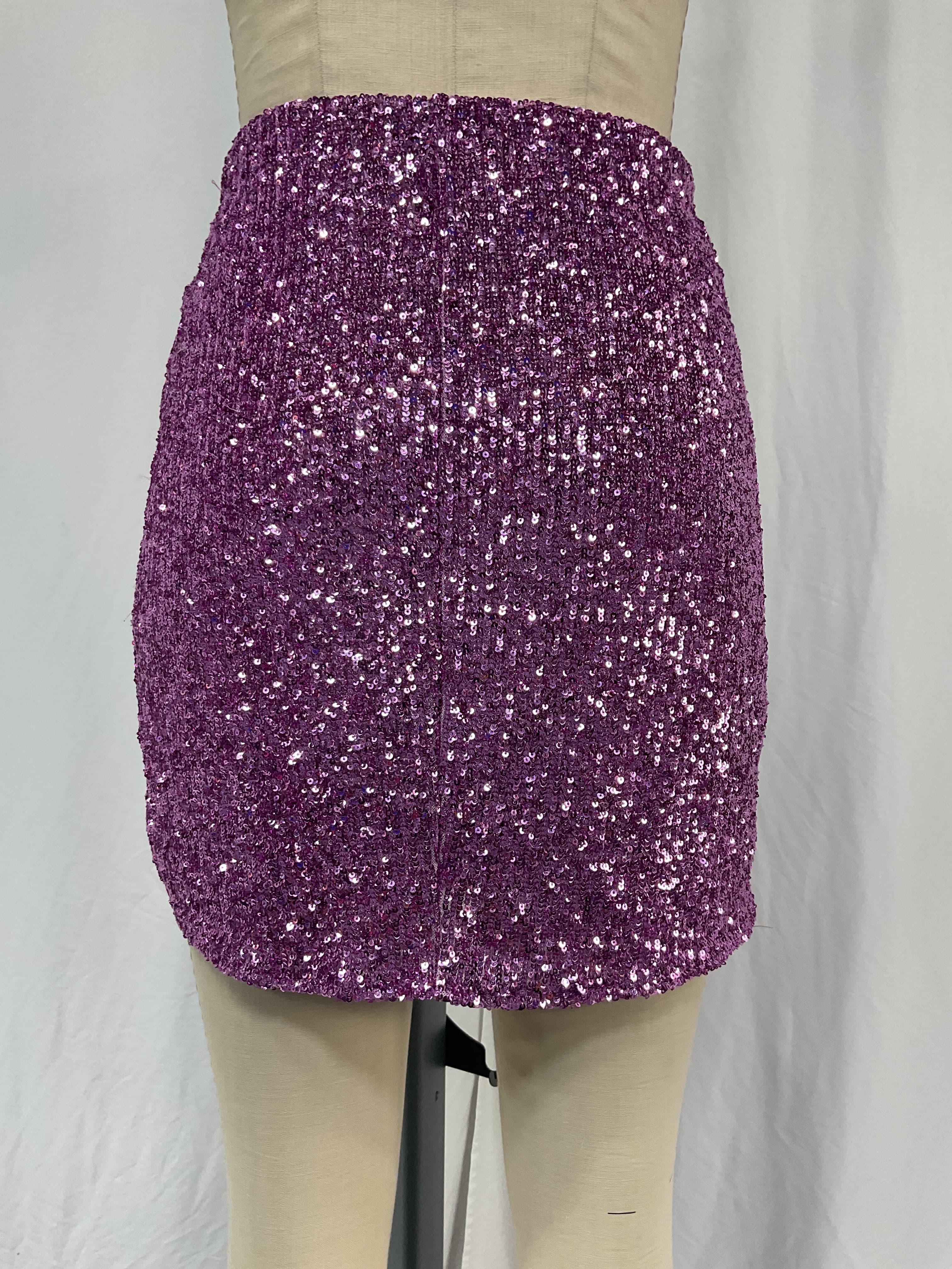 Why Knot Skirt In Magenta Sequins - Image 2