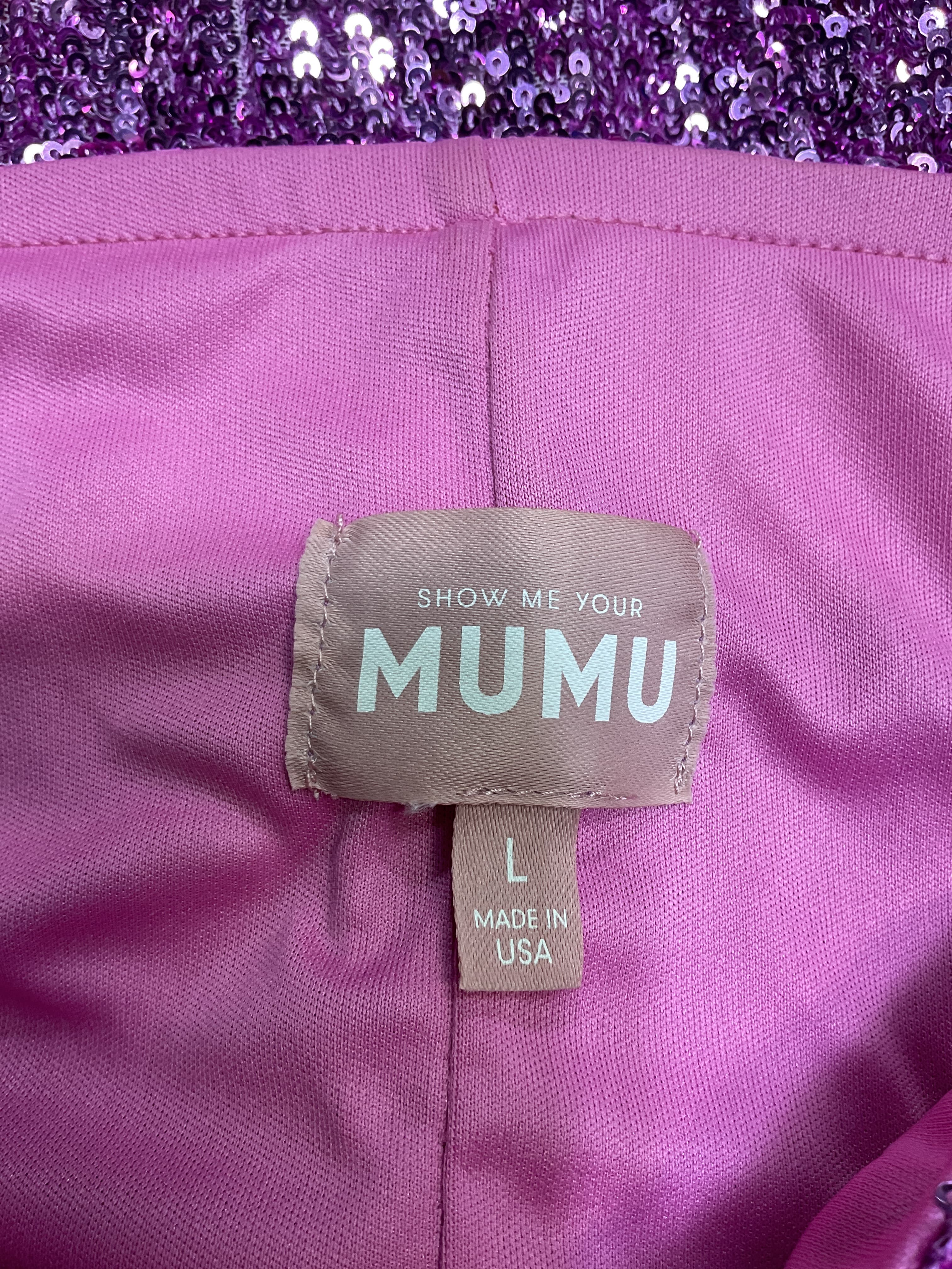 Why Knot Skirt In Magenta Sequins - Image 4