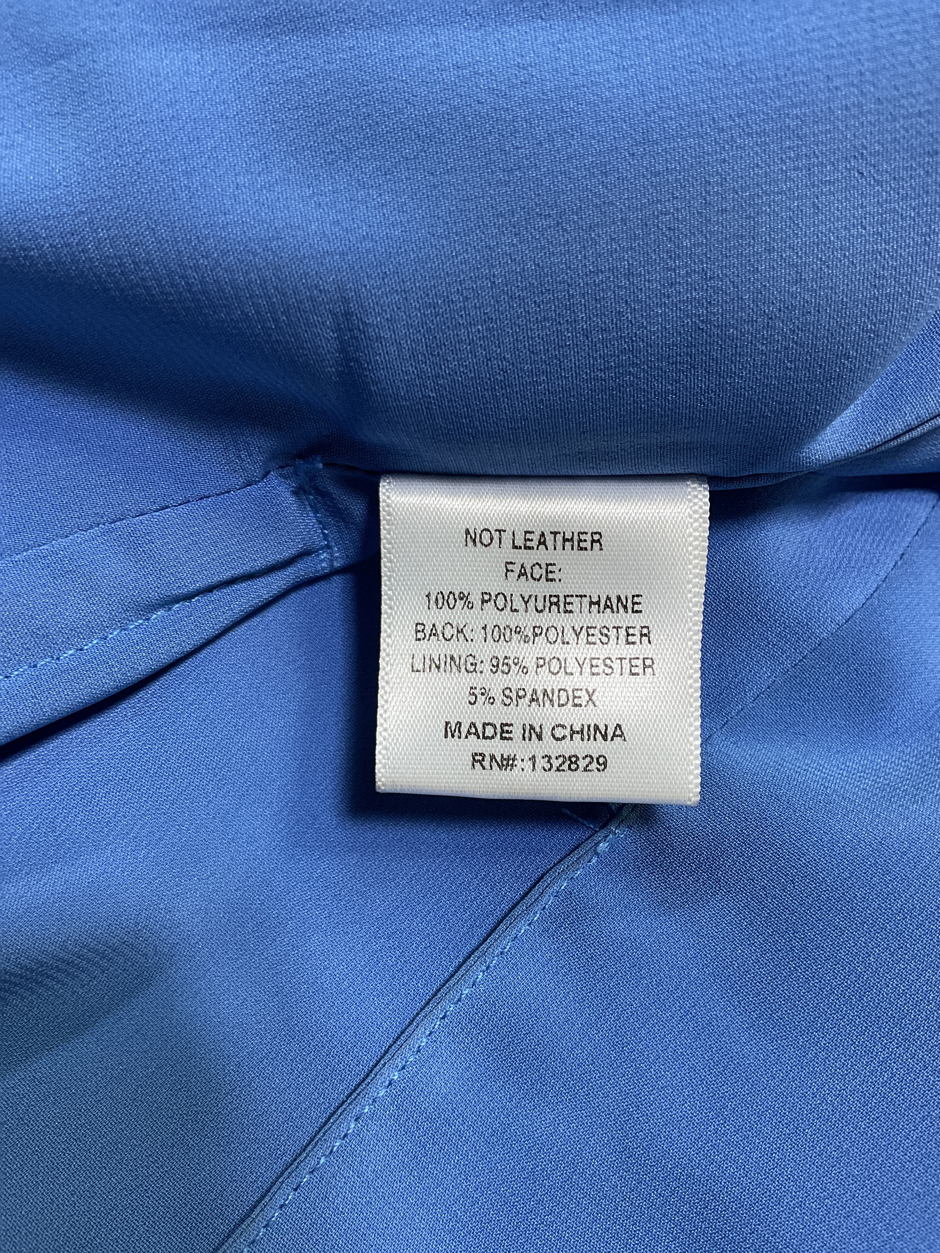 Kya Faux Leather Top In Royal Blue - Image 3