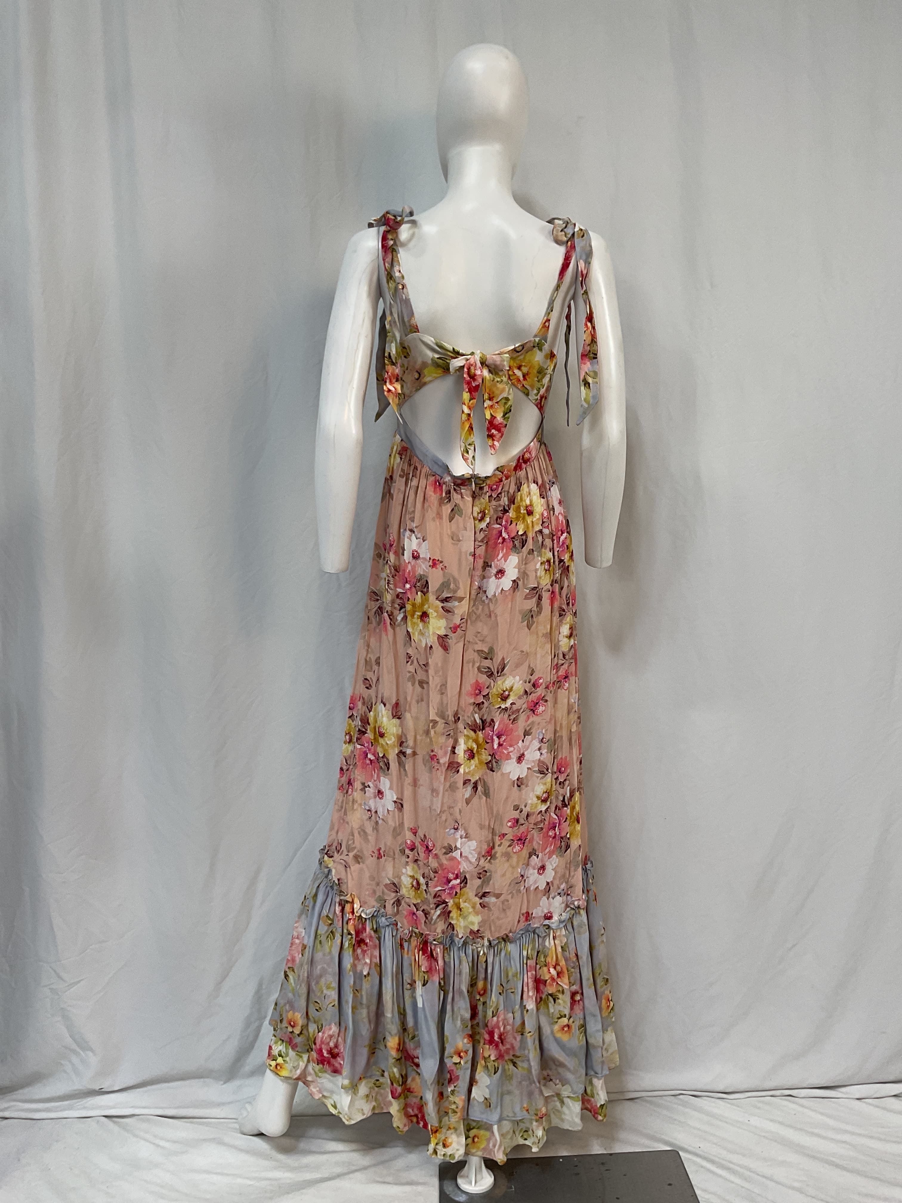 Mahogany Maxi Dress In Dazzling Garden - Image 3