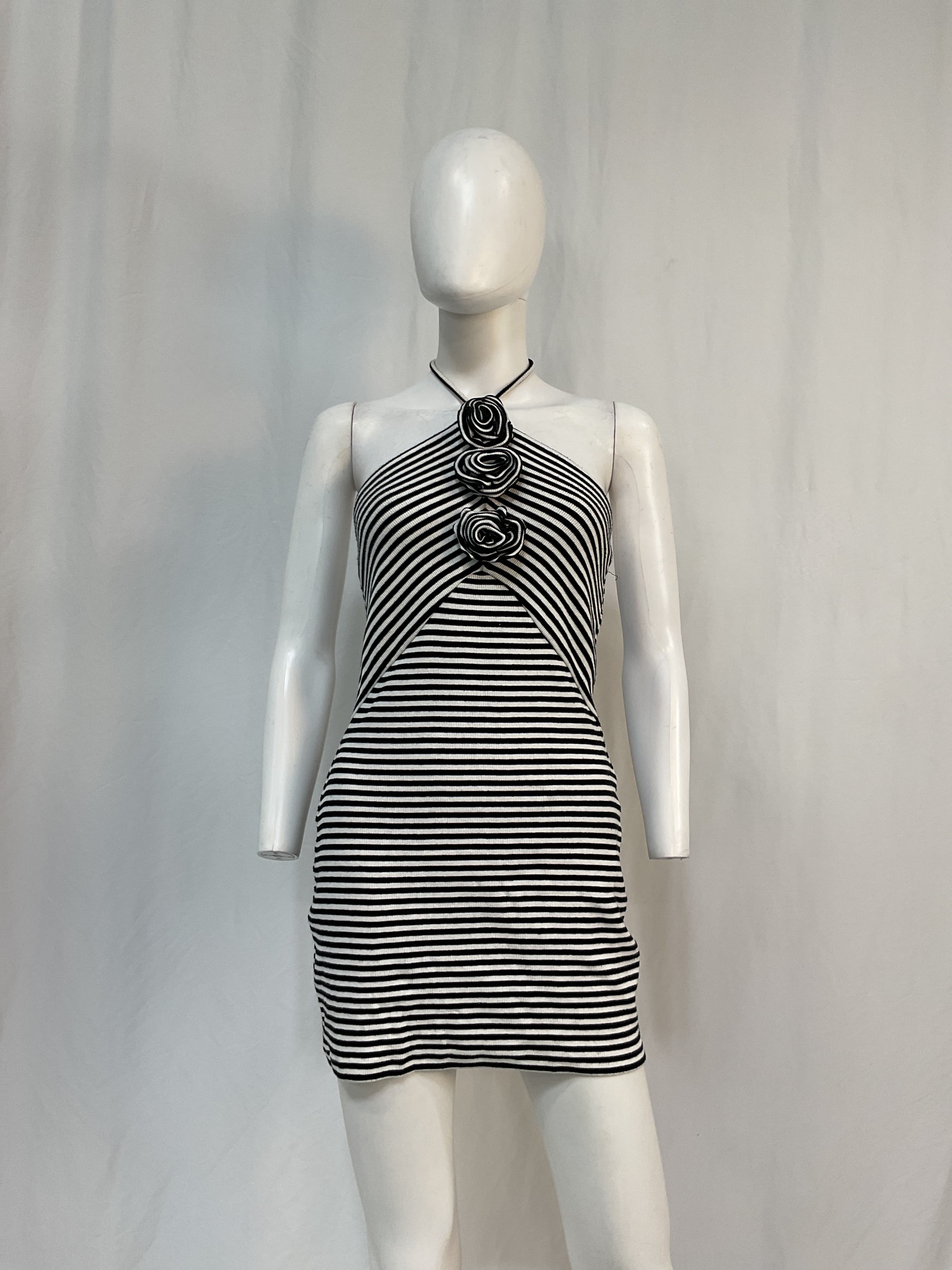 Luna Mini Dress In Black & White - Image 3