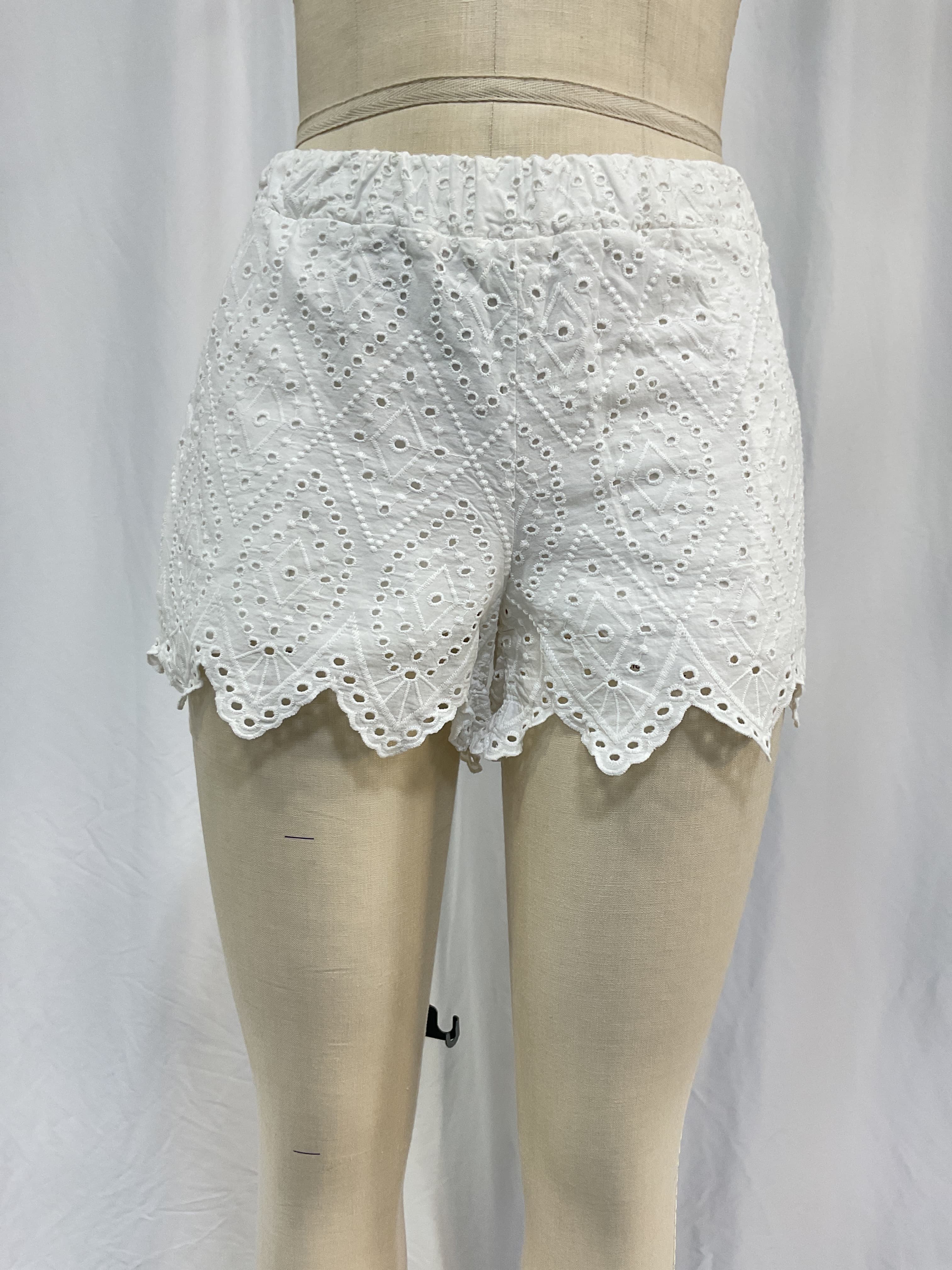 Soleil Shorts In White Eyelet - Image 4