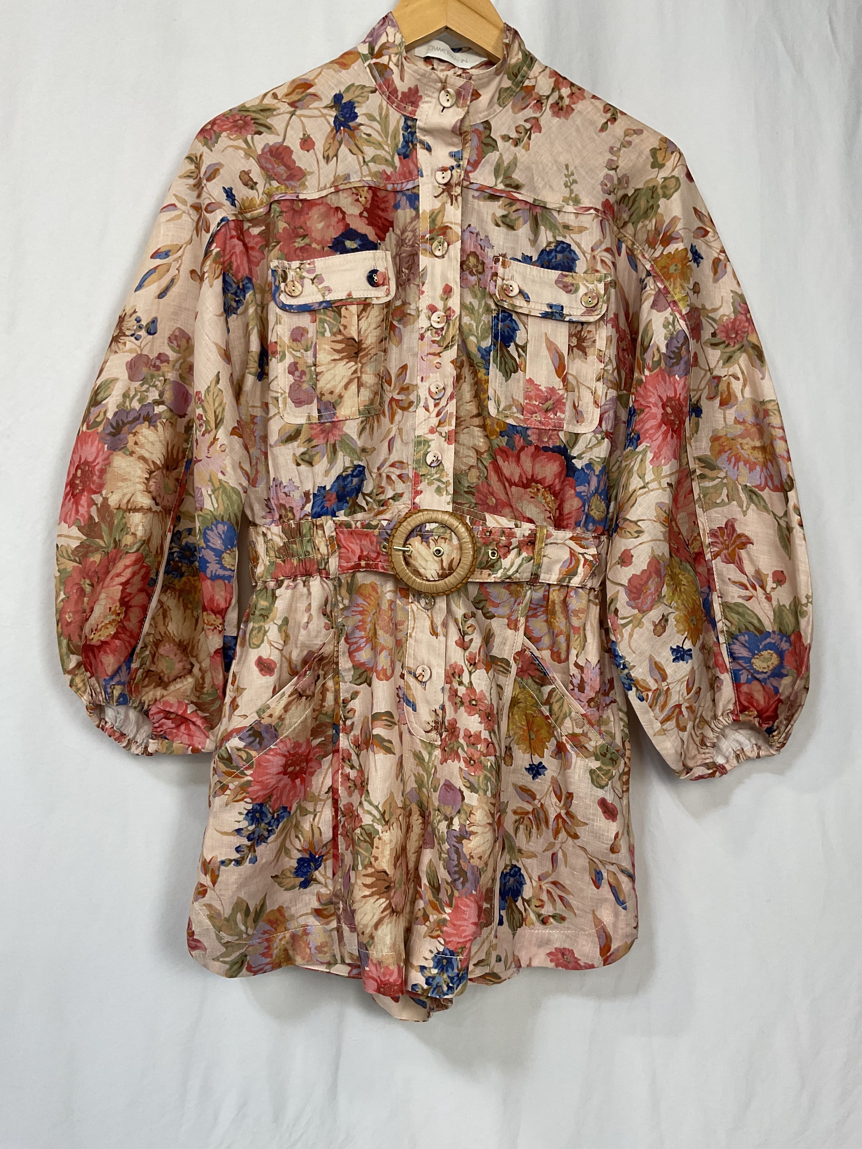 August Linen Floral Romper - Image 3