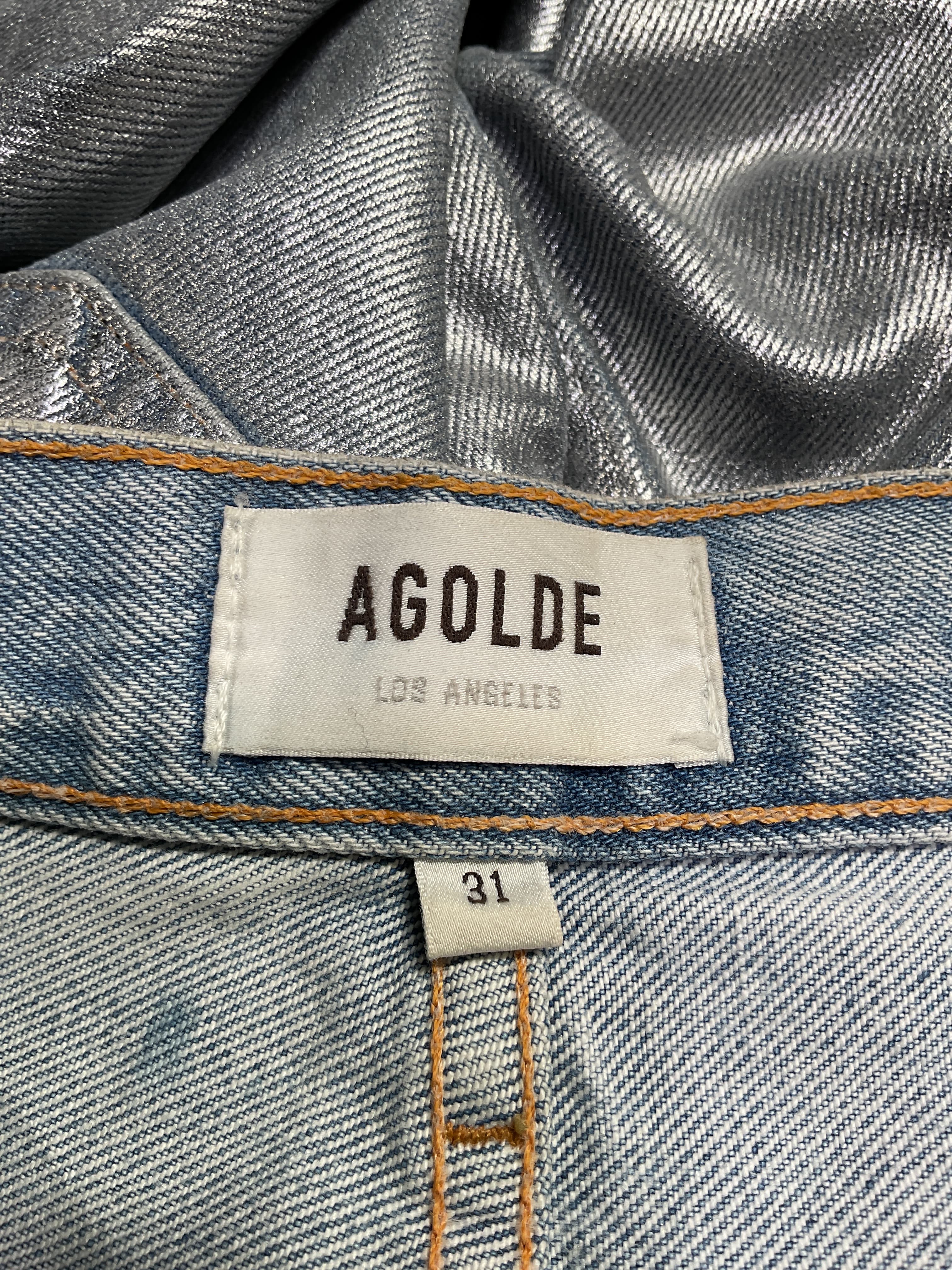90s Pinch Metallic-Coated Straight-Leg Jeans - Image 4
