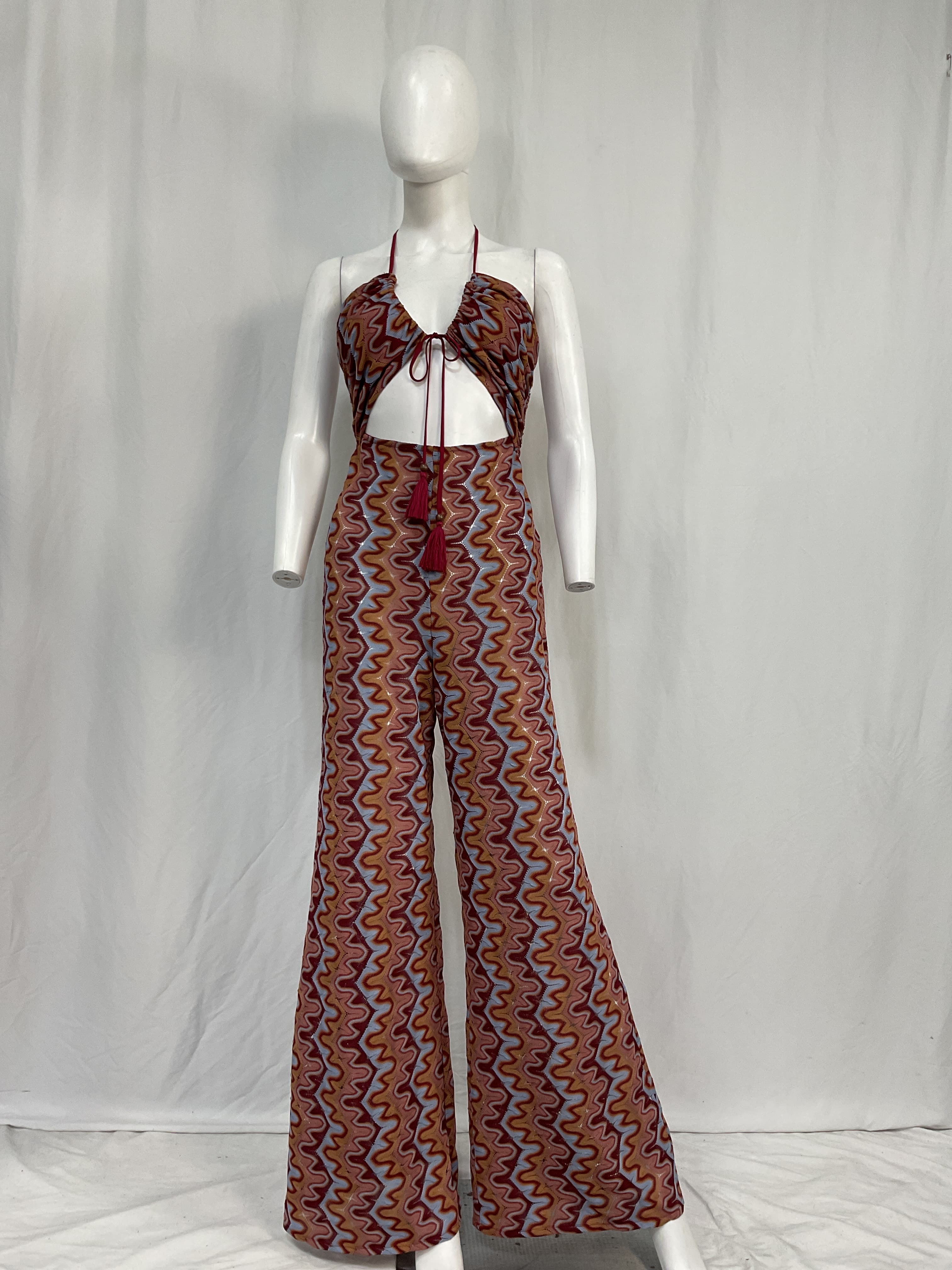 House Of Harlow 1960 X Revolve Verona Jumpsuit In Rust Multi - Image 2