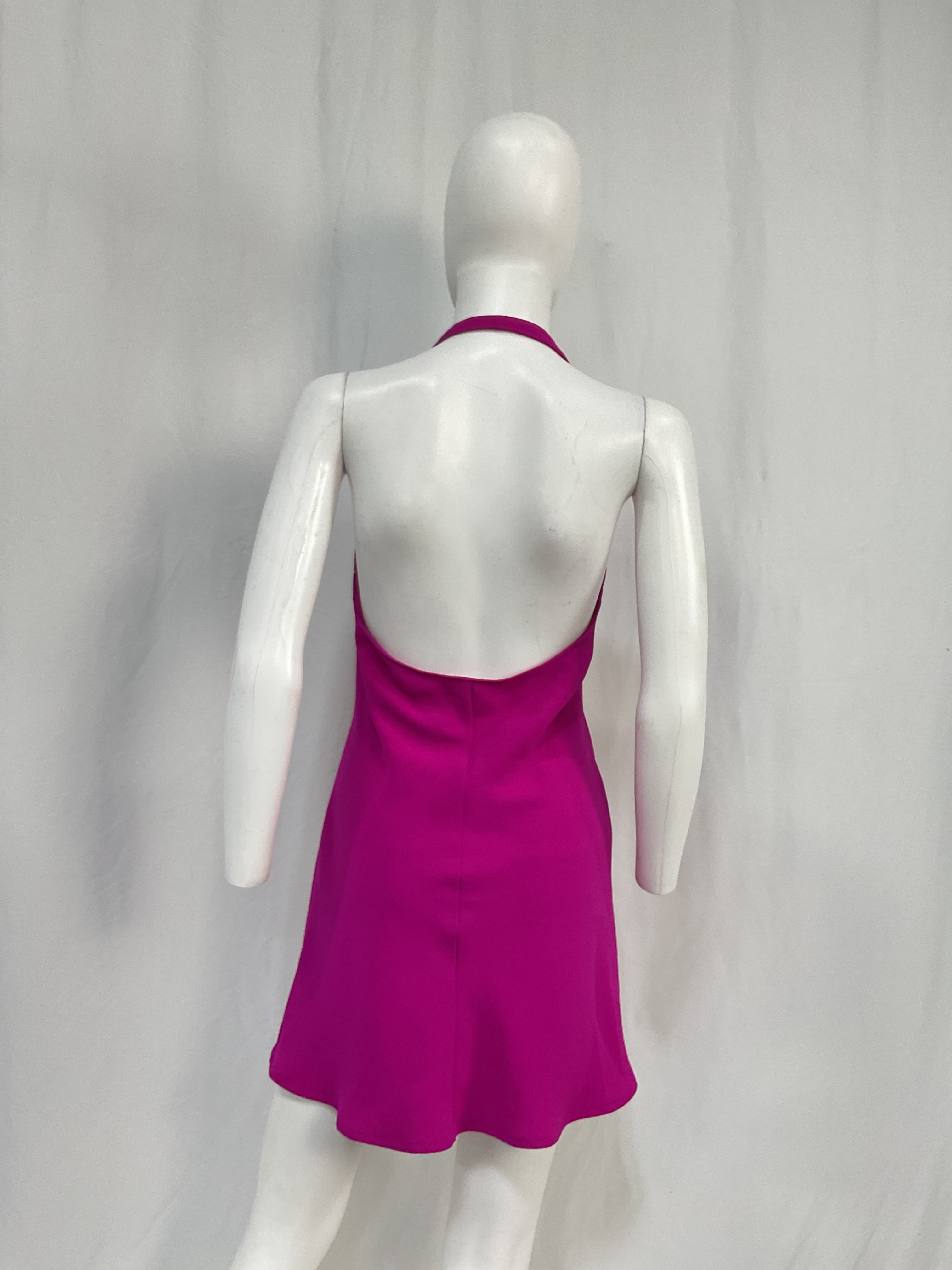 Amanda Uprichard X Revolve Entela Dress In Dark Hot Pink & Black Rose - Image 2