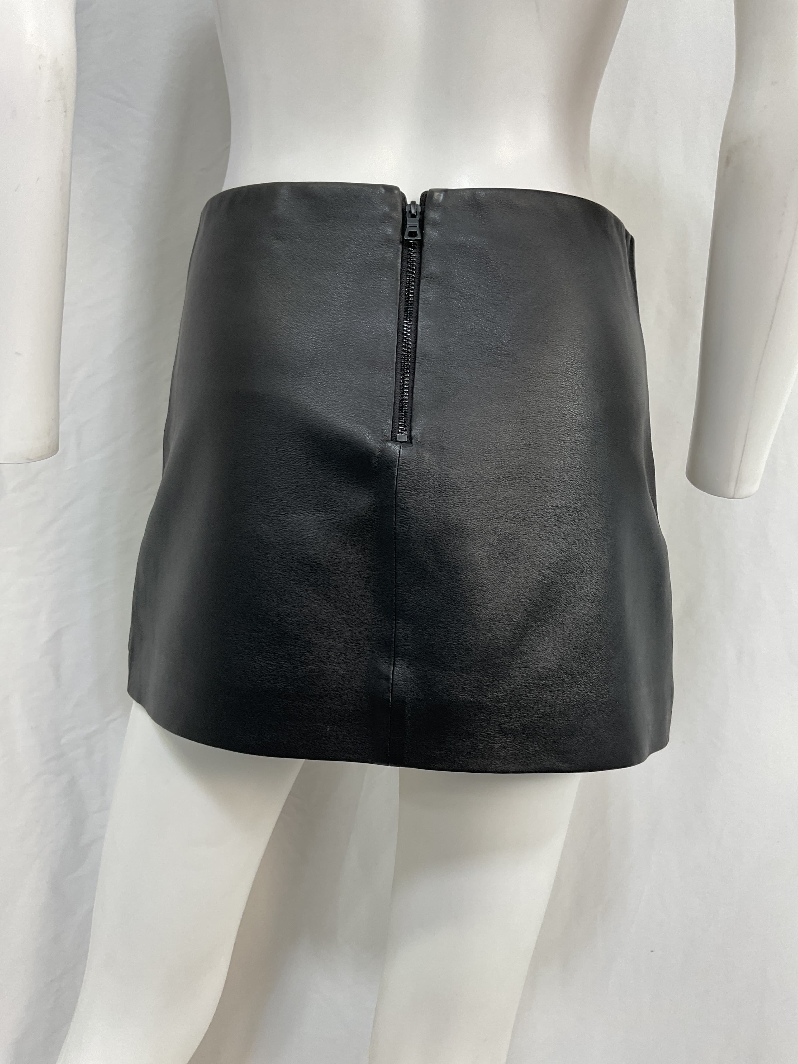Rubi Leather Low Rise Micro Mini Skirt - Image 2