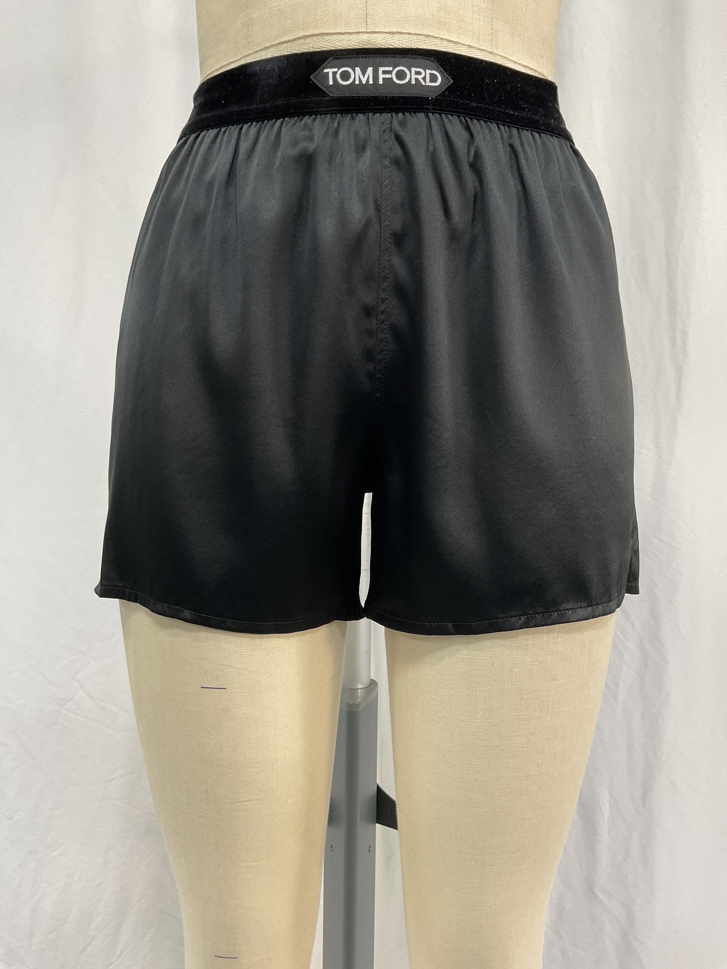 Velvet-Trimmed Stretch-Silk Shorts - Image 4