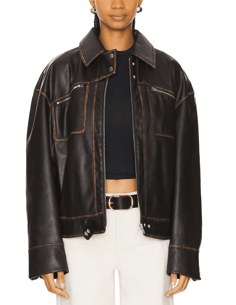 Brinley Faux Leather Jacket - Image 1