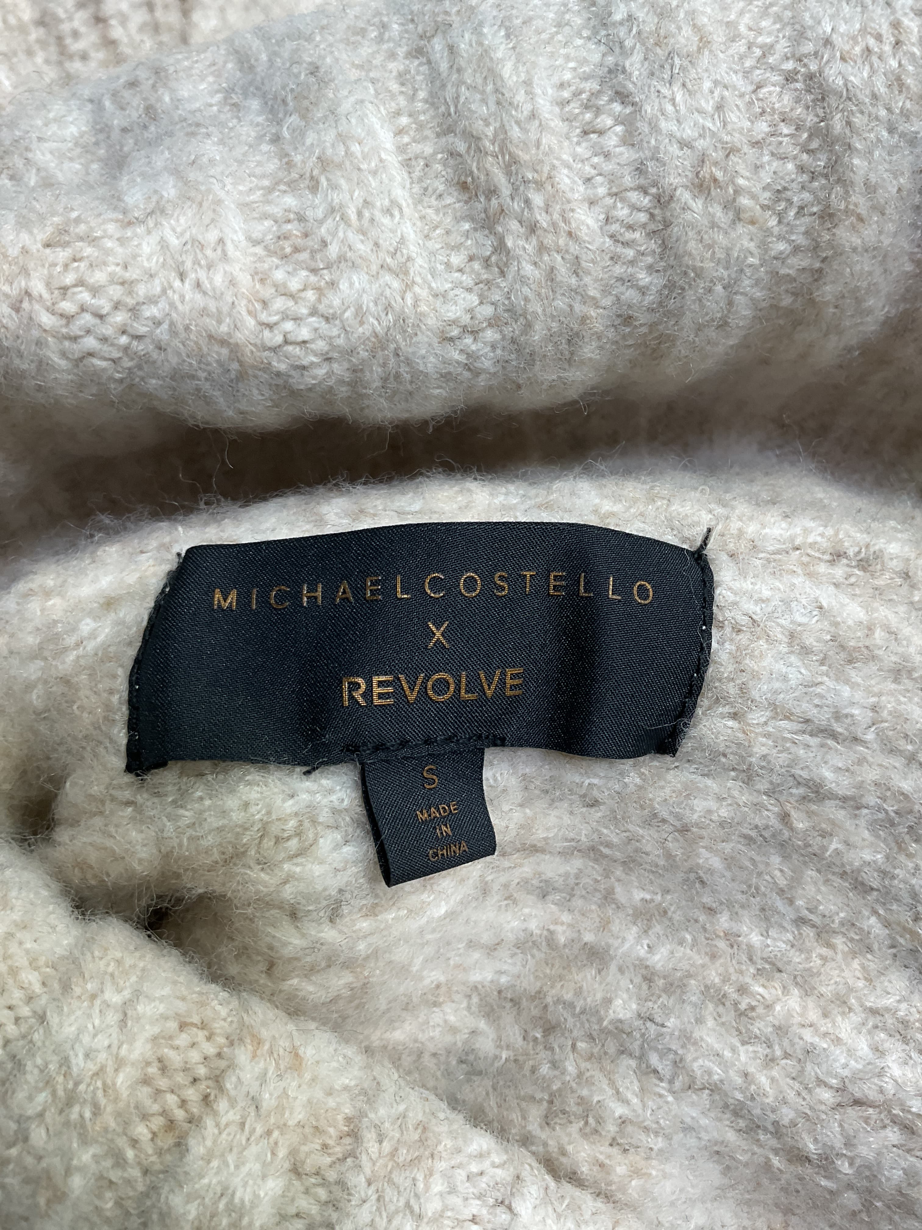 Michael Costello X Revolve Safia Peek A Boo Crop In Neutral Cream - Image 4