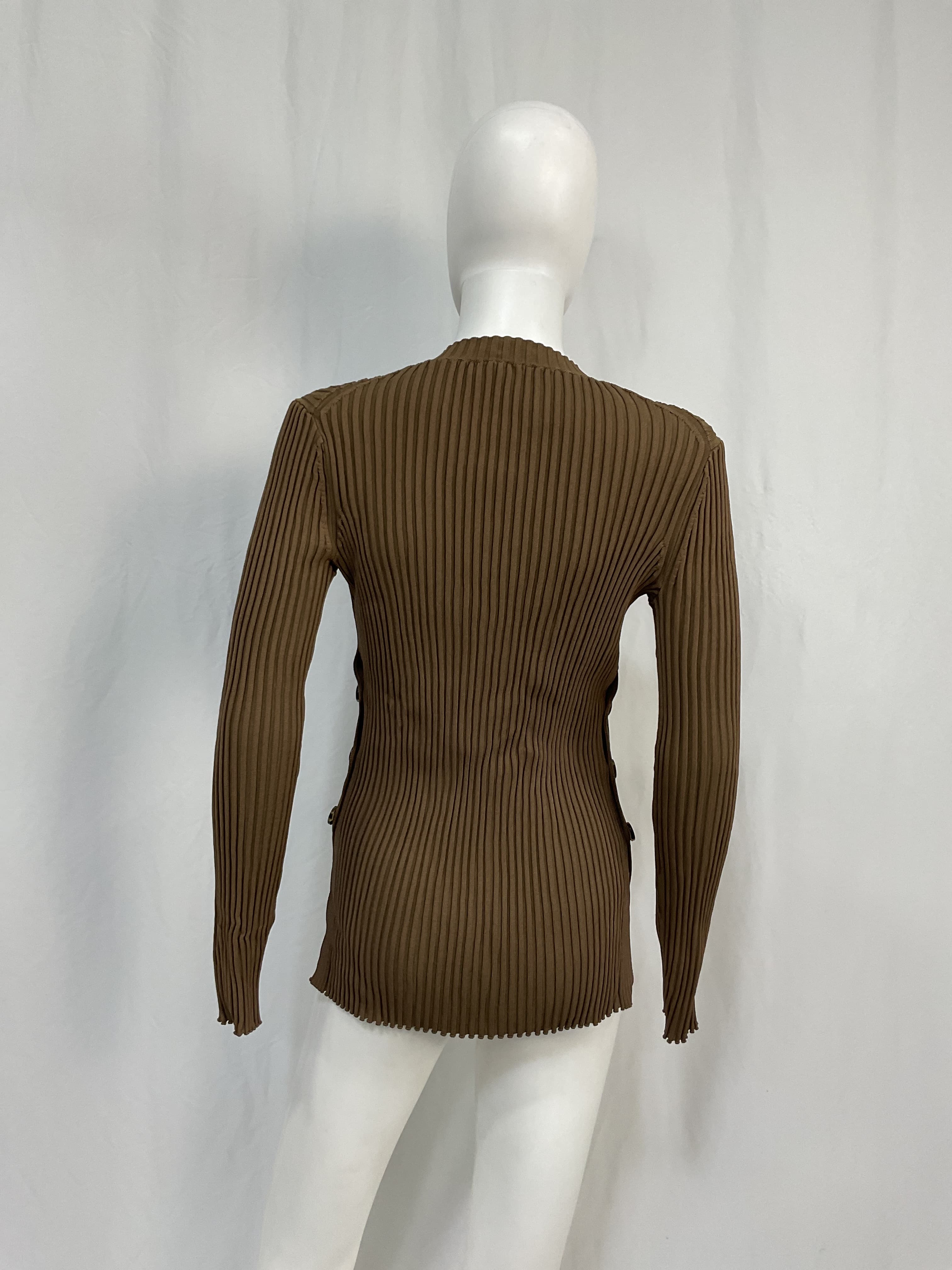 Rib Knit Long Sleeve Sweater - Image 2