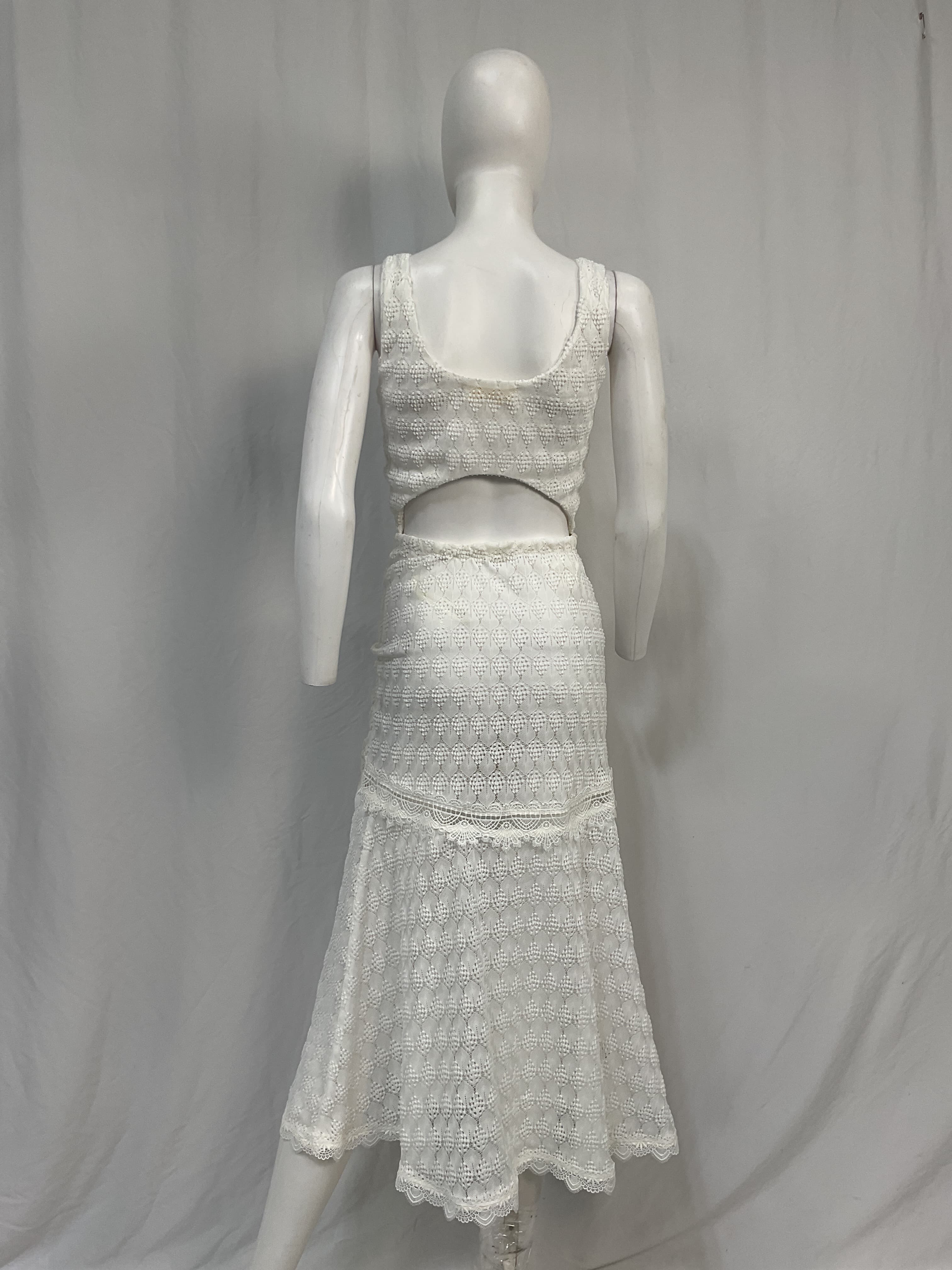 Eliza Cutout Guipure Lace-Trimmed Crochet-Knit Midi Dress - Image 2