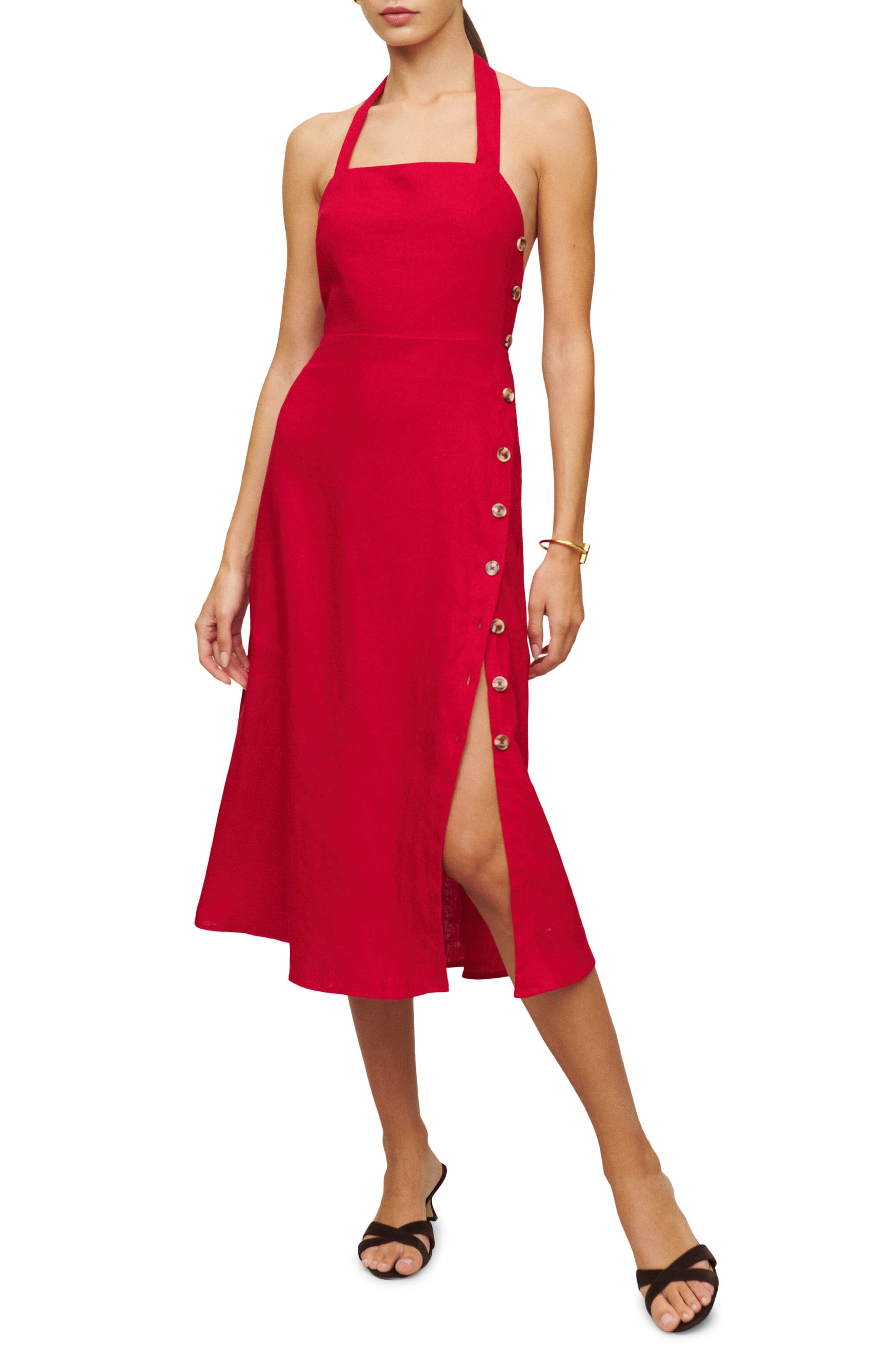 Mar Linen Midi Dress - Image 1