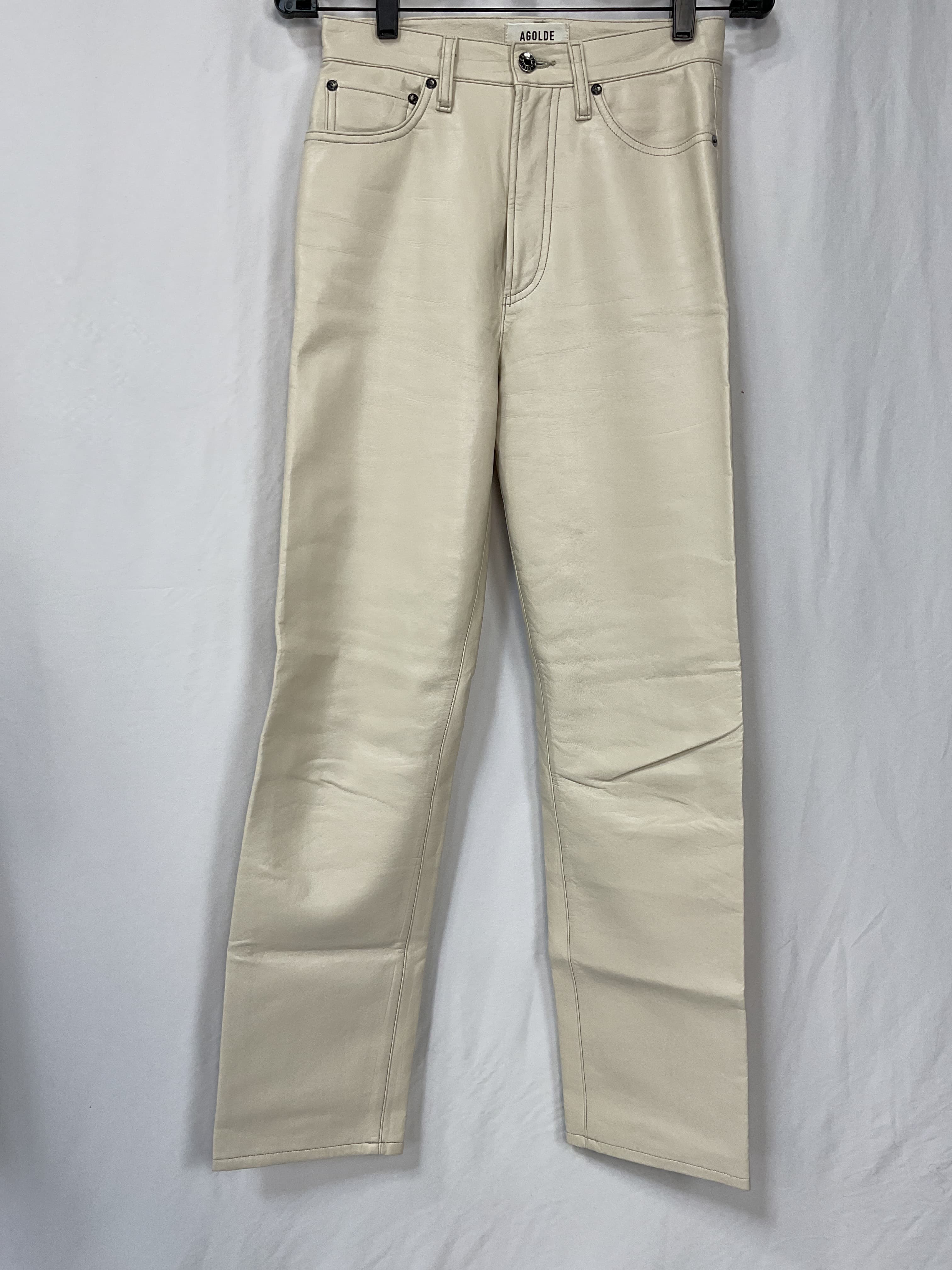 Recycled Leather 90's Pinch Waist Pant - Image 3