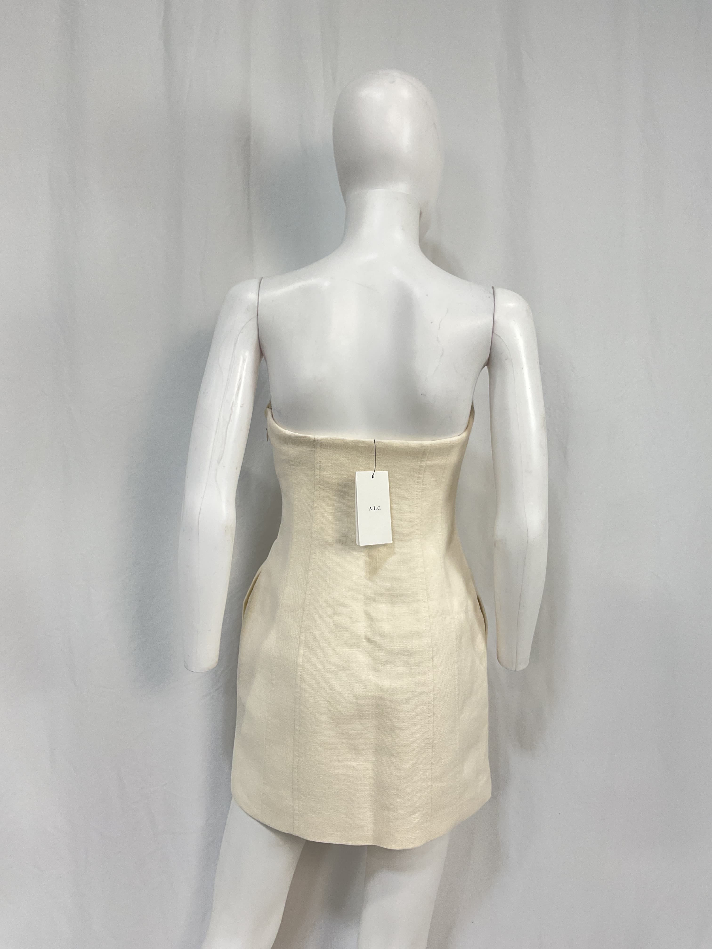 Elsie Dress In Ecru - Image 3