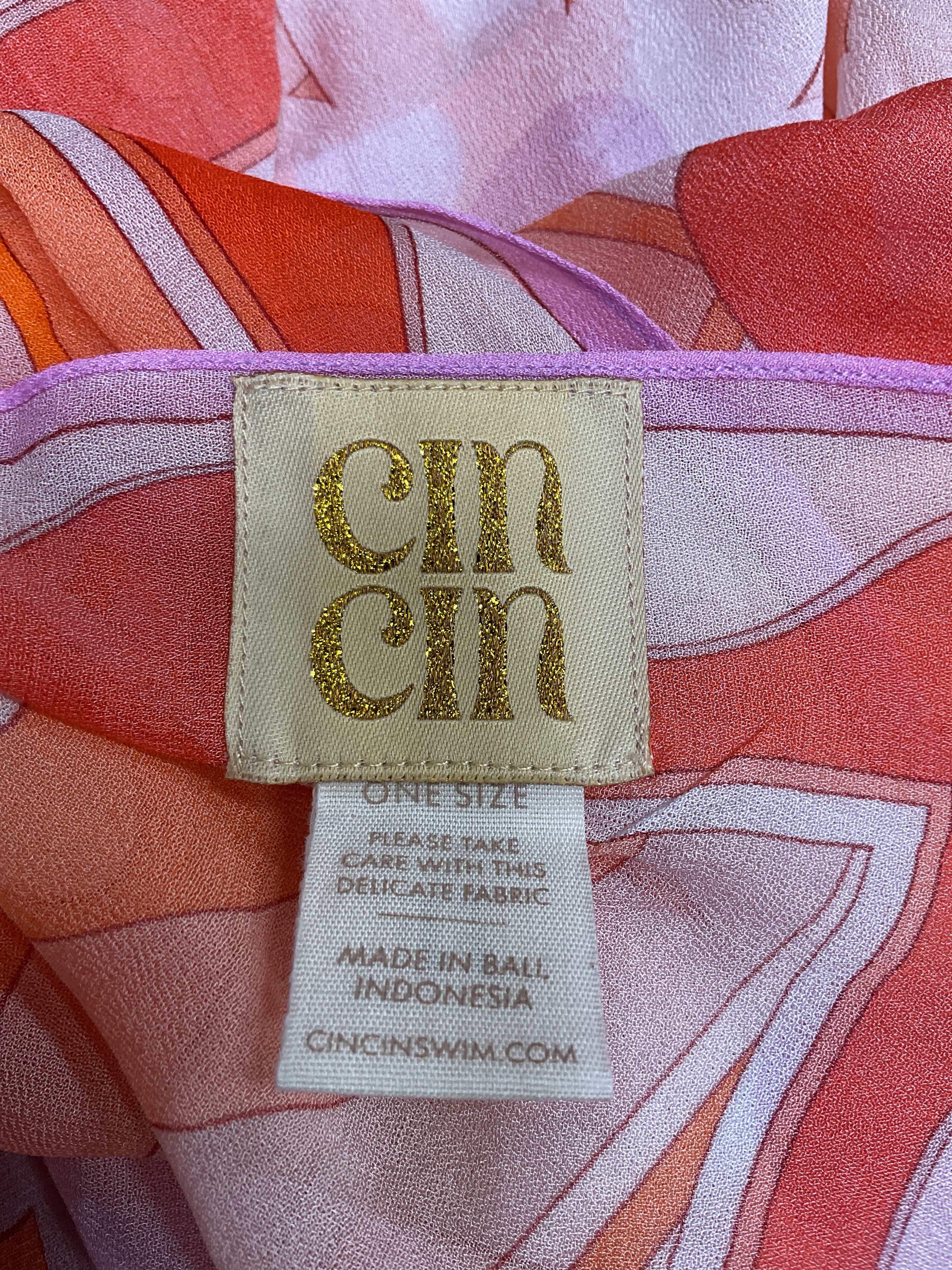 Short Sheer Scarf In Bloom - Image 4
