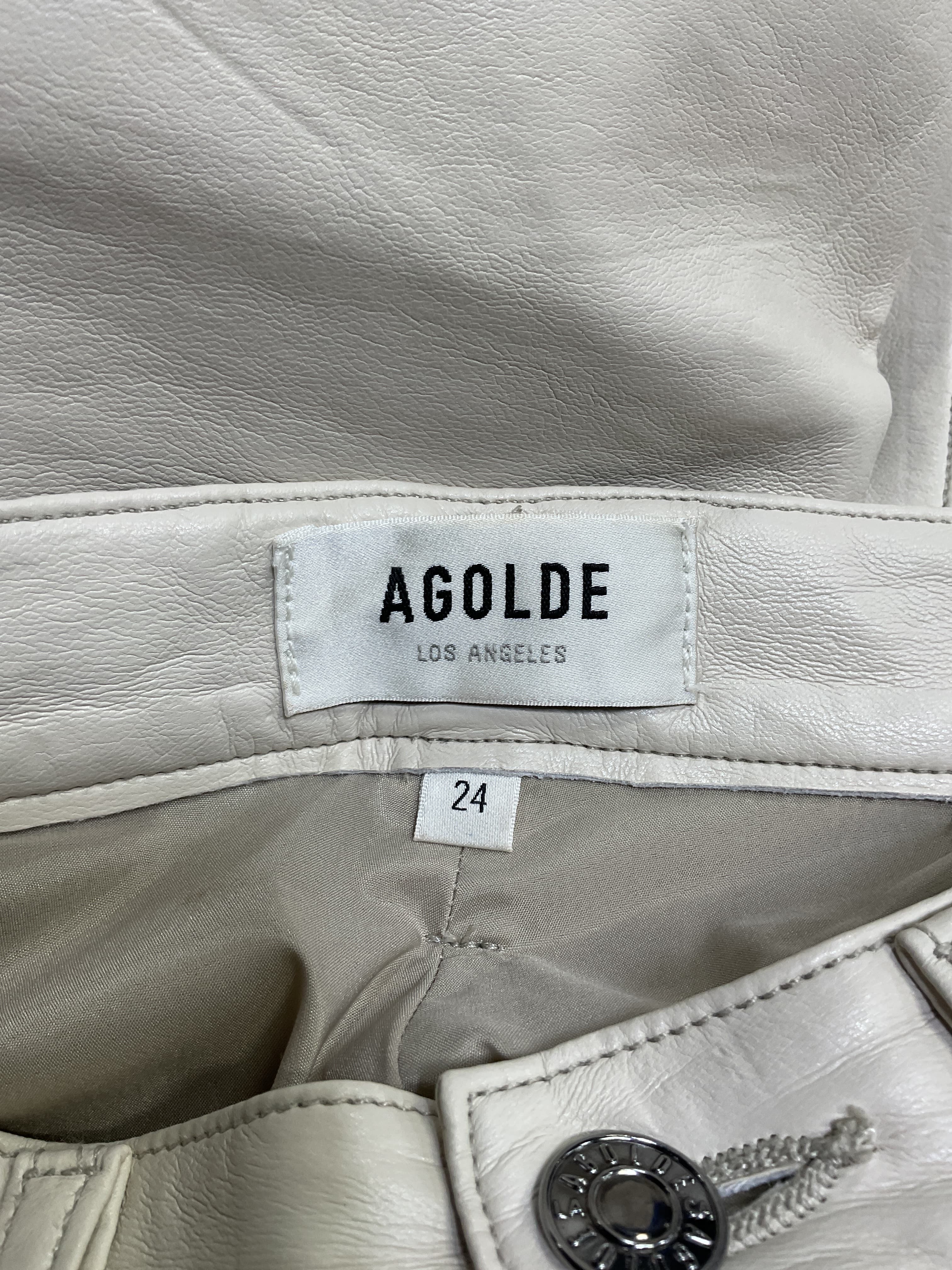 Recycled Leather 90's Pinch Waist Pant - Image 4