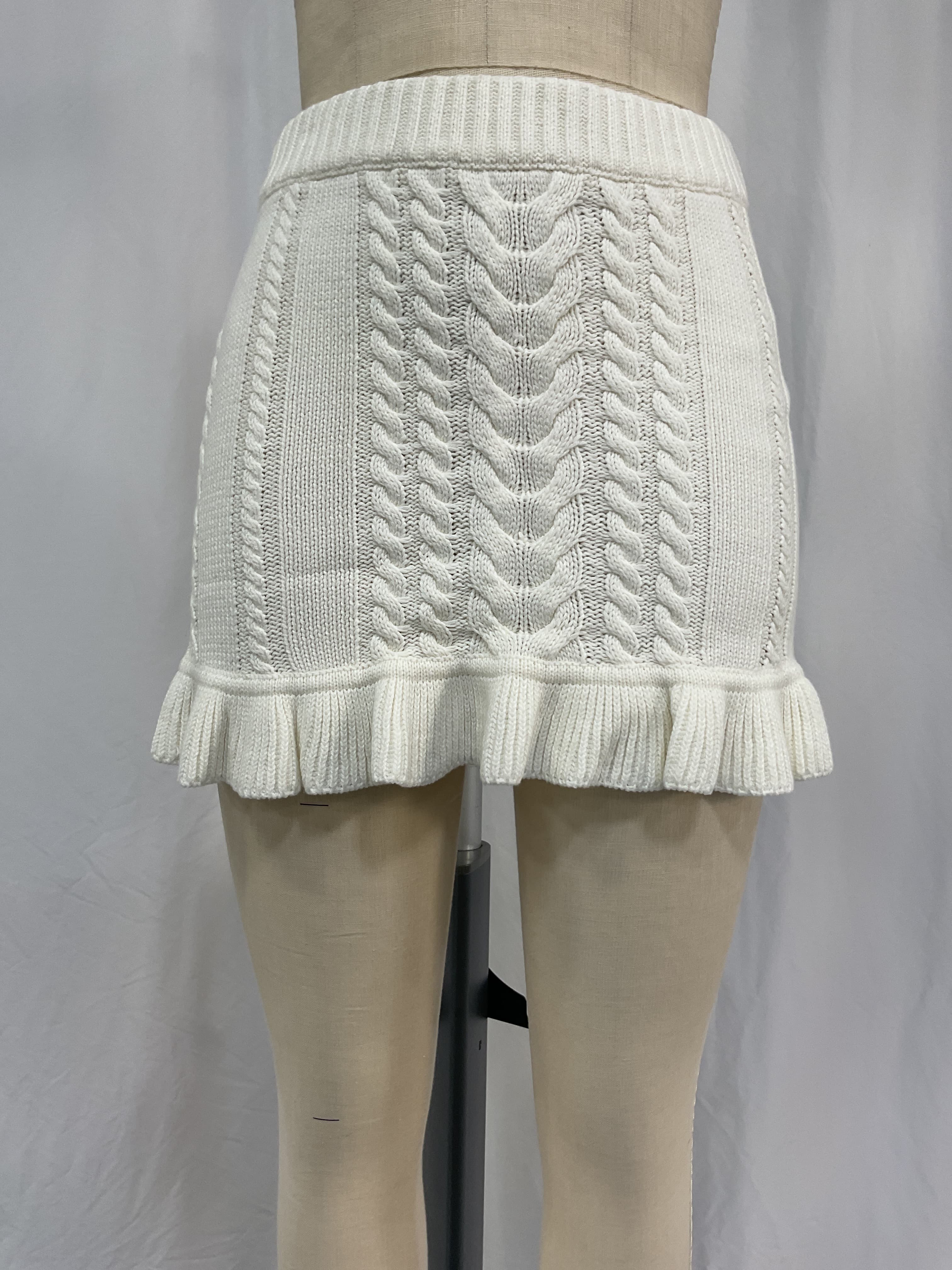 Ridley Ruffle Skirt In Cream - Image 2