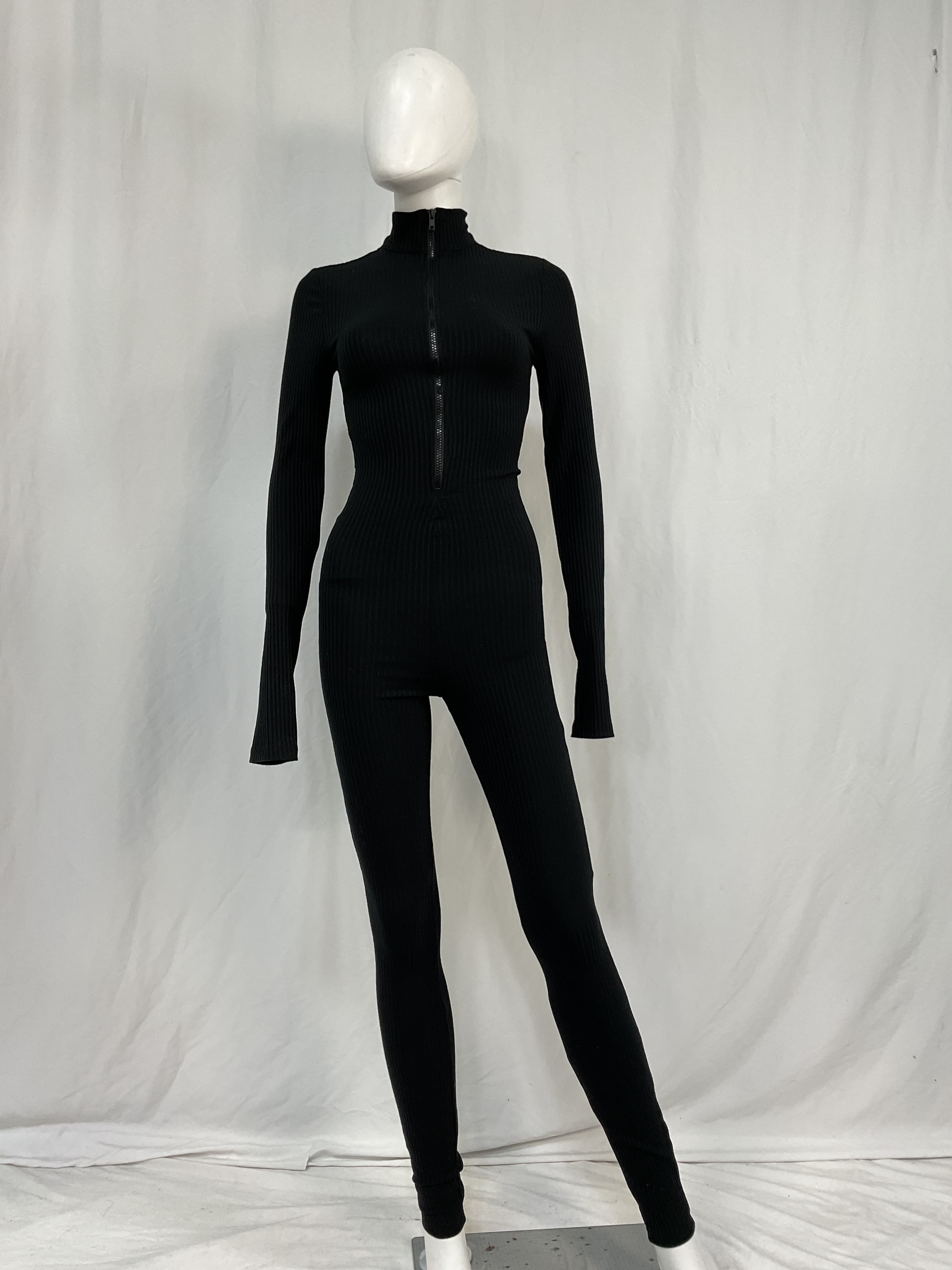 Lodge Onesie In Winter Rib Black - Image 2