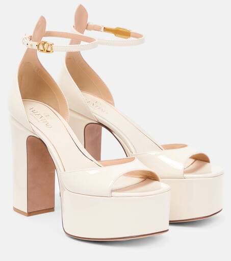 Garavani Tan-Go Leather Platform Sandals - Image 1