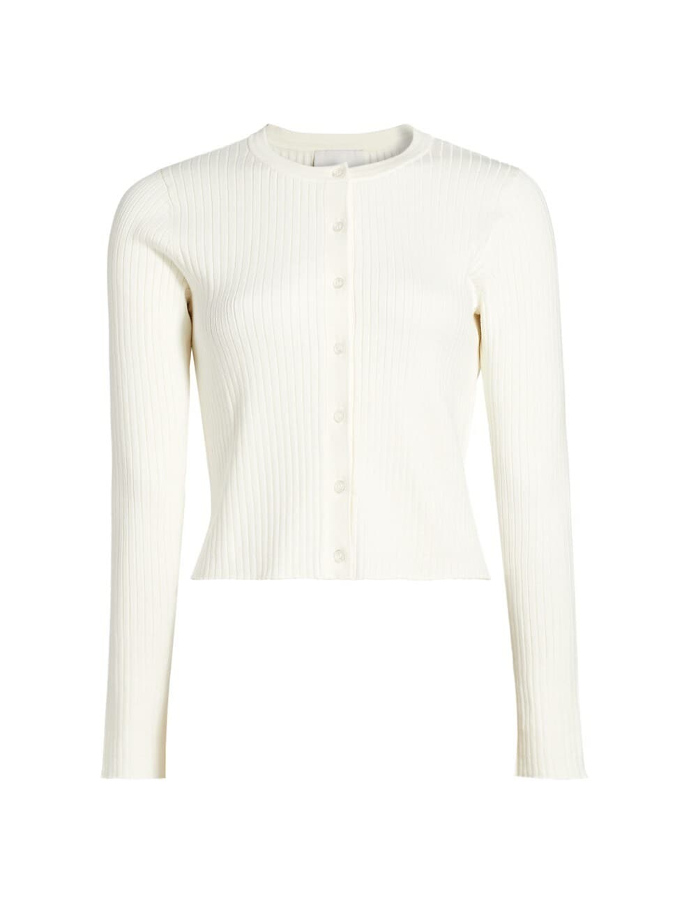 Joanne Cotton Rib-Knit Cardigan - Image 1