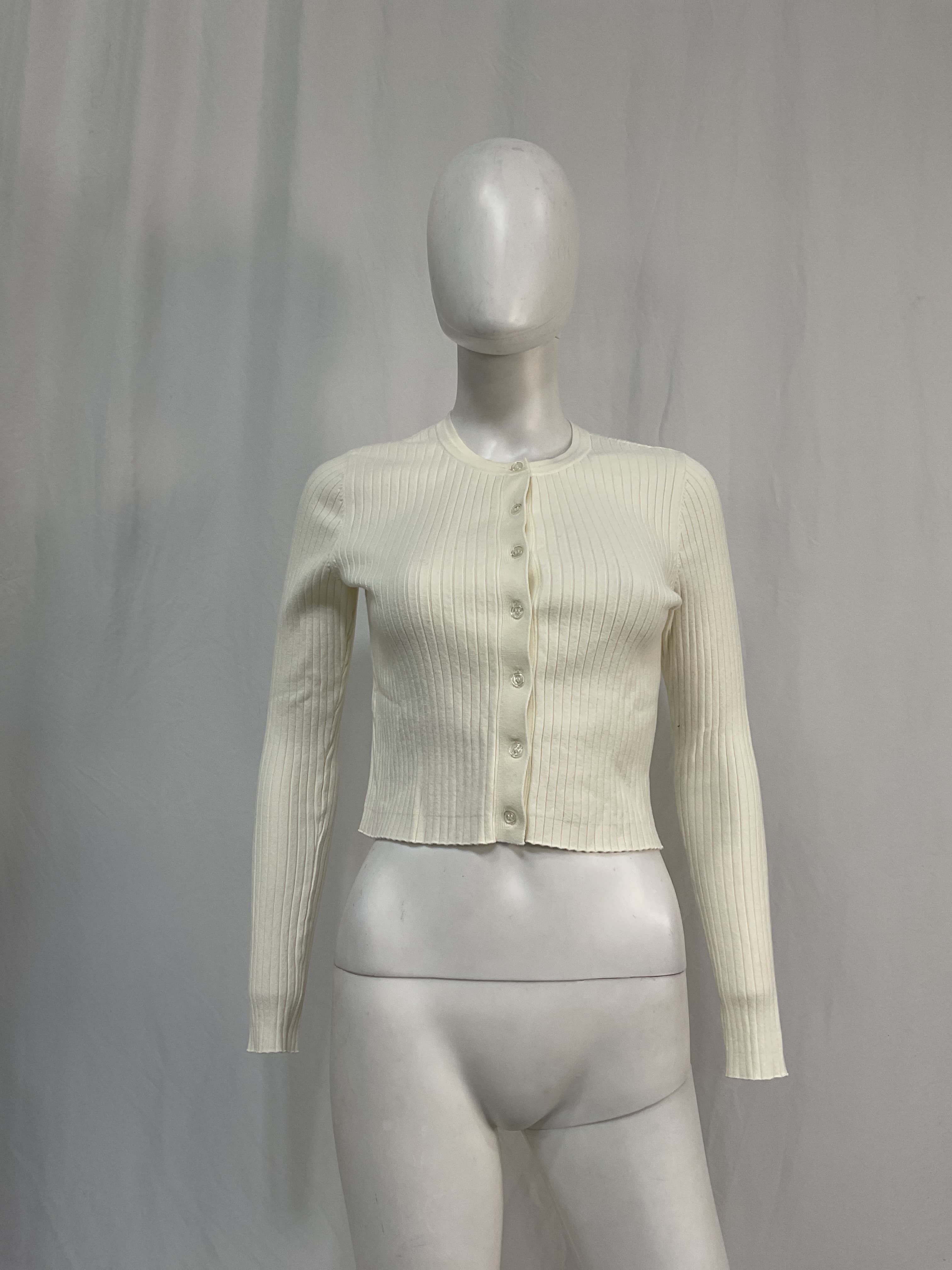 Joanne Cotton Rib-Knit Cardigan - Image 2