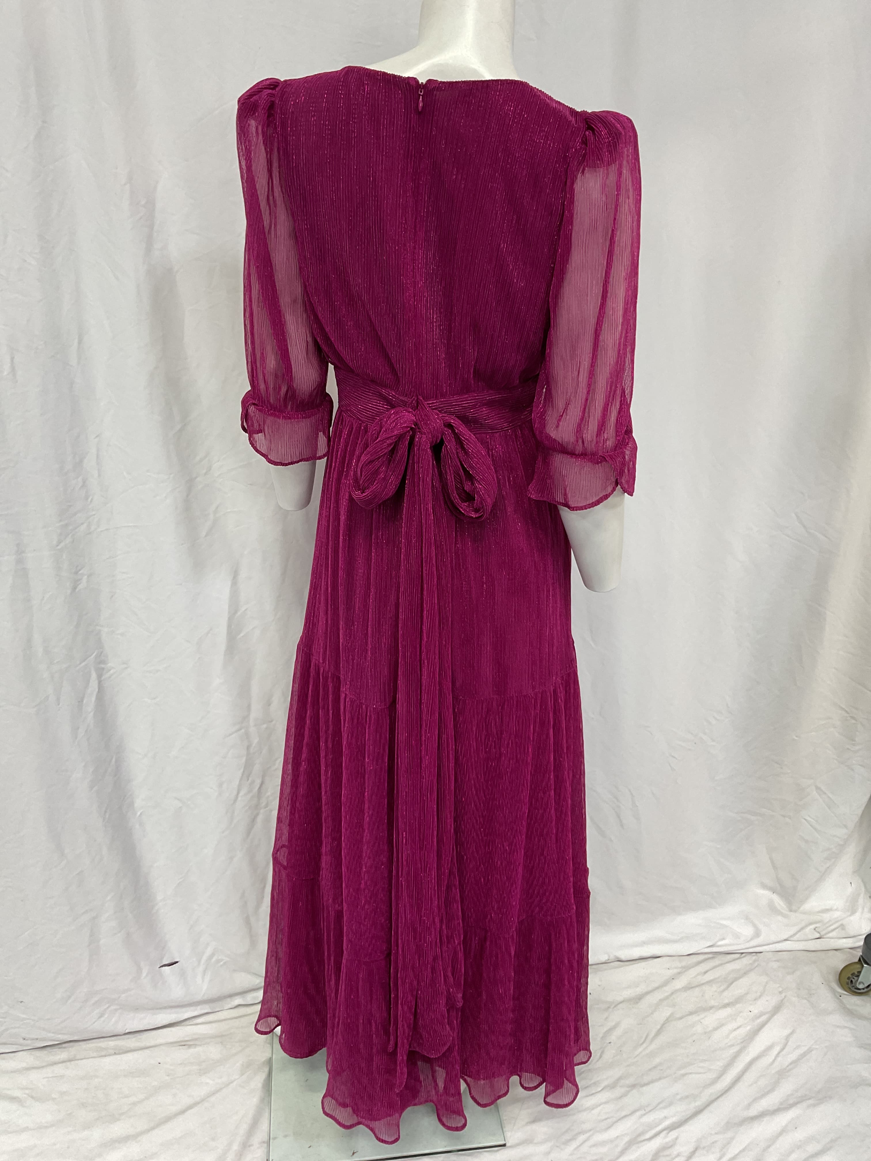 Jainey Maxi Dress In Deep Fuchsia - Image 4