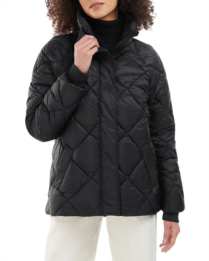 Hoxa Funnel Neck Quilted Coat - Image 1