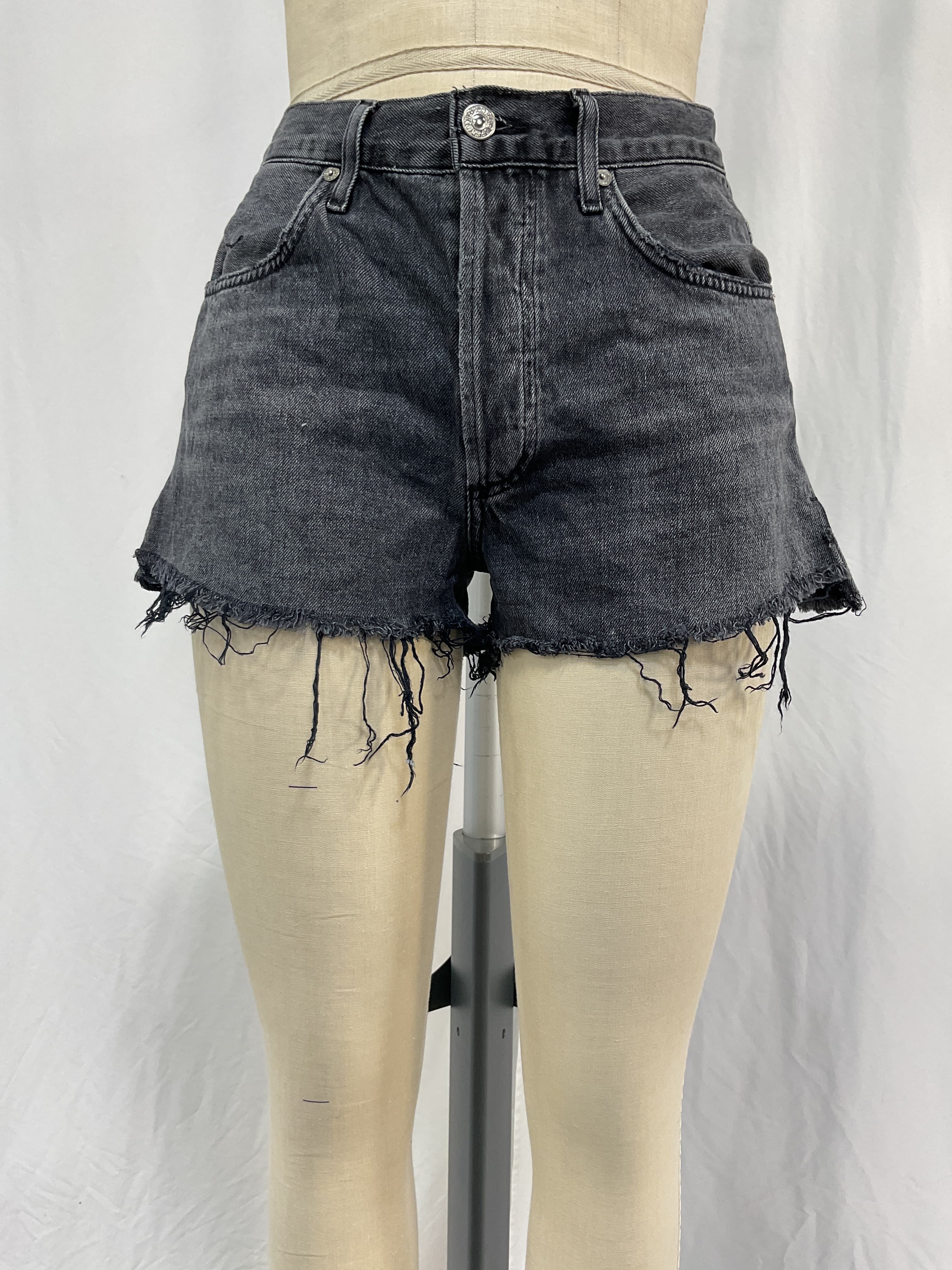 Annabelle High Waist Cutoff Denim Shorts - Image 2