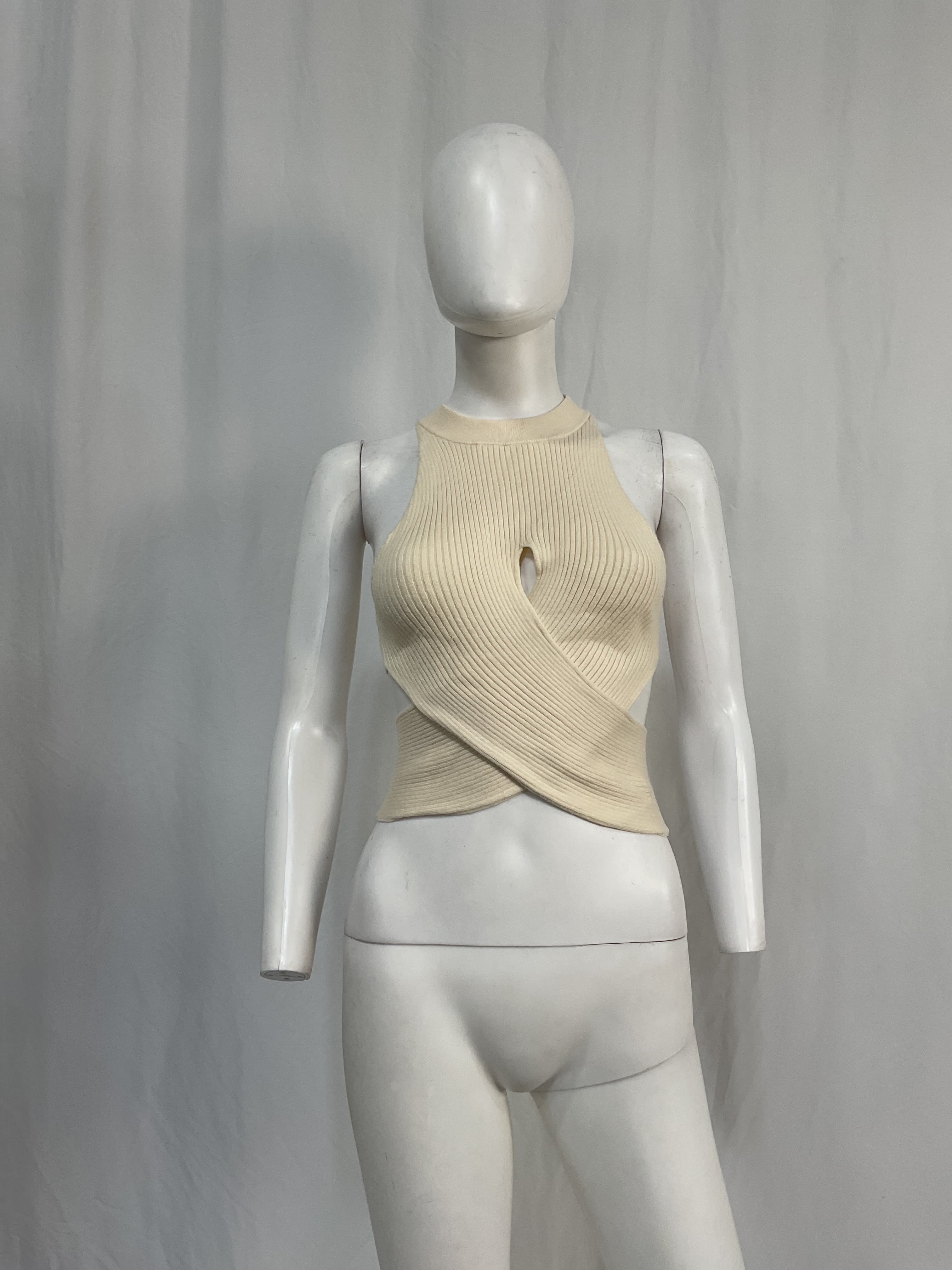 Macadamia Crossover Top In Ivory - Image 4