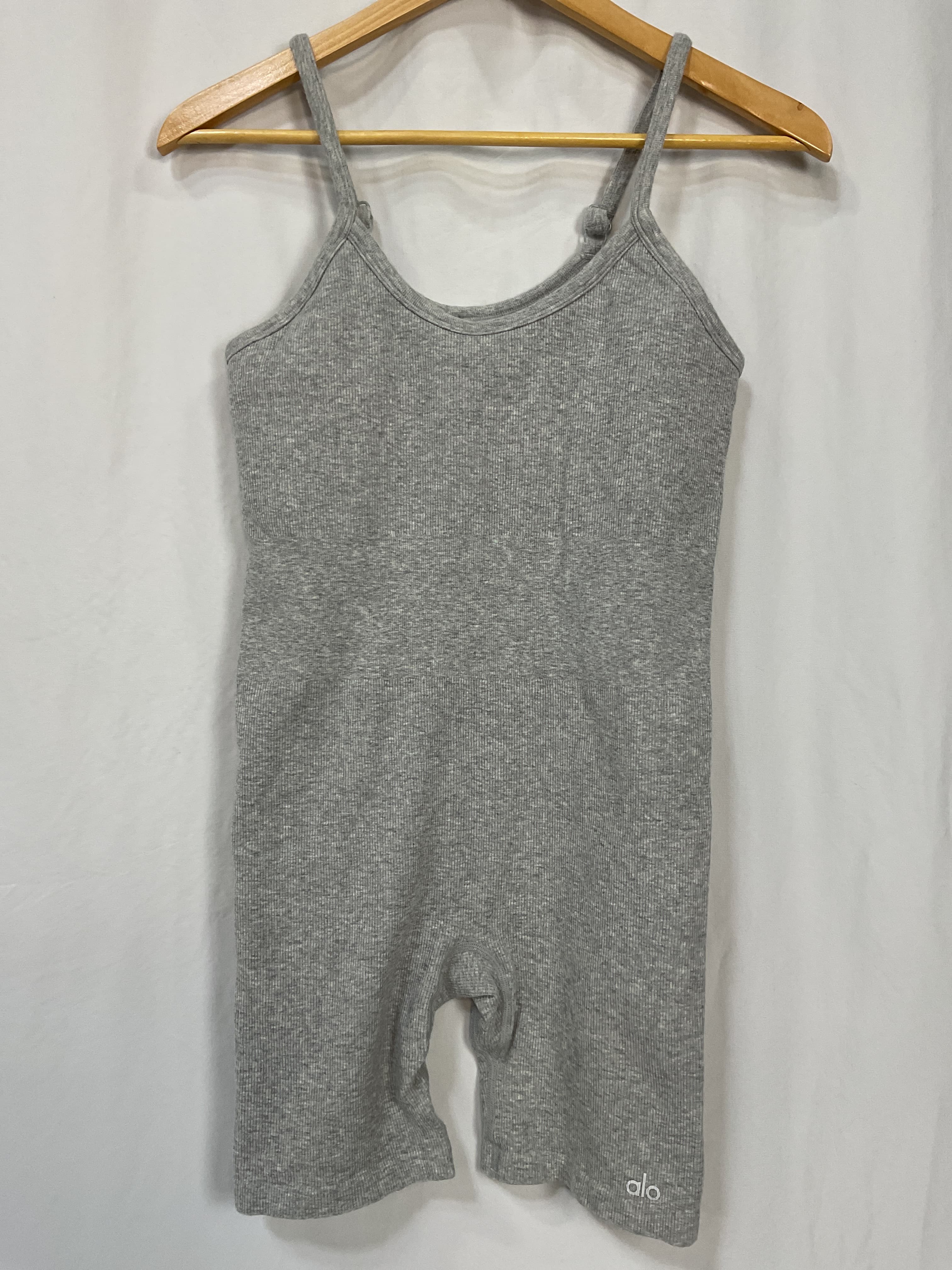 Seamless Ribbed Mellow Onesie In Athletic Heather Grey - Image 4