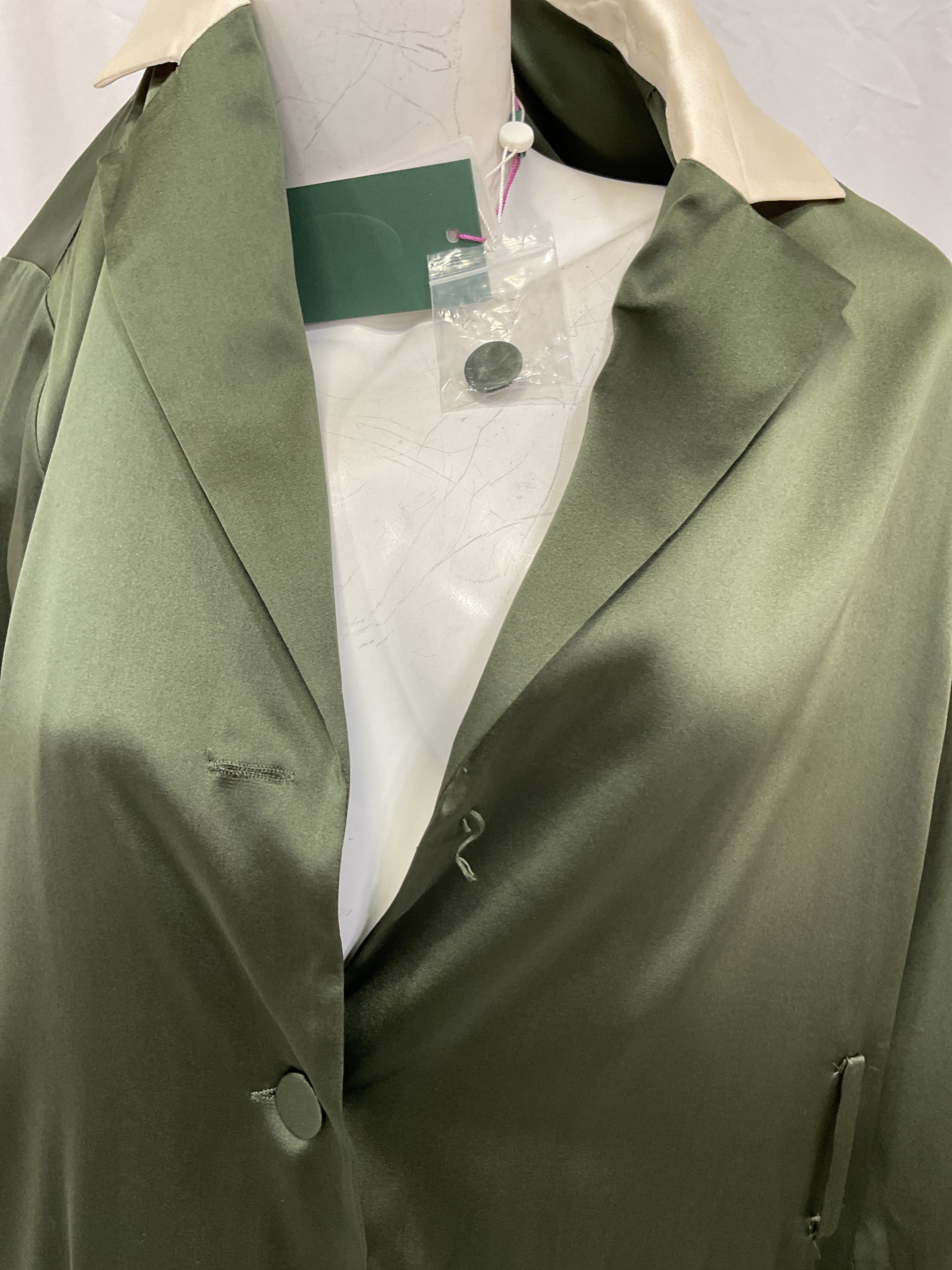 Seline Belted Silk-Charmeuse Robe Jacket - Image 4