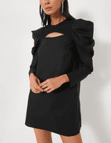 Black Keyhole Beckett Mini Dress - Image 1