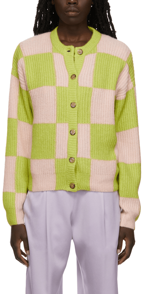 Pink & Green Harry Cardigan - Image 1