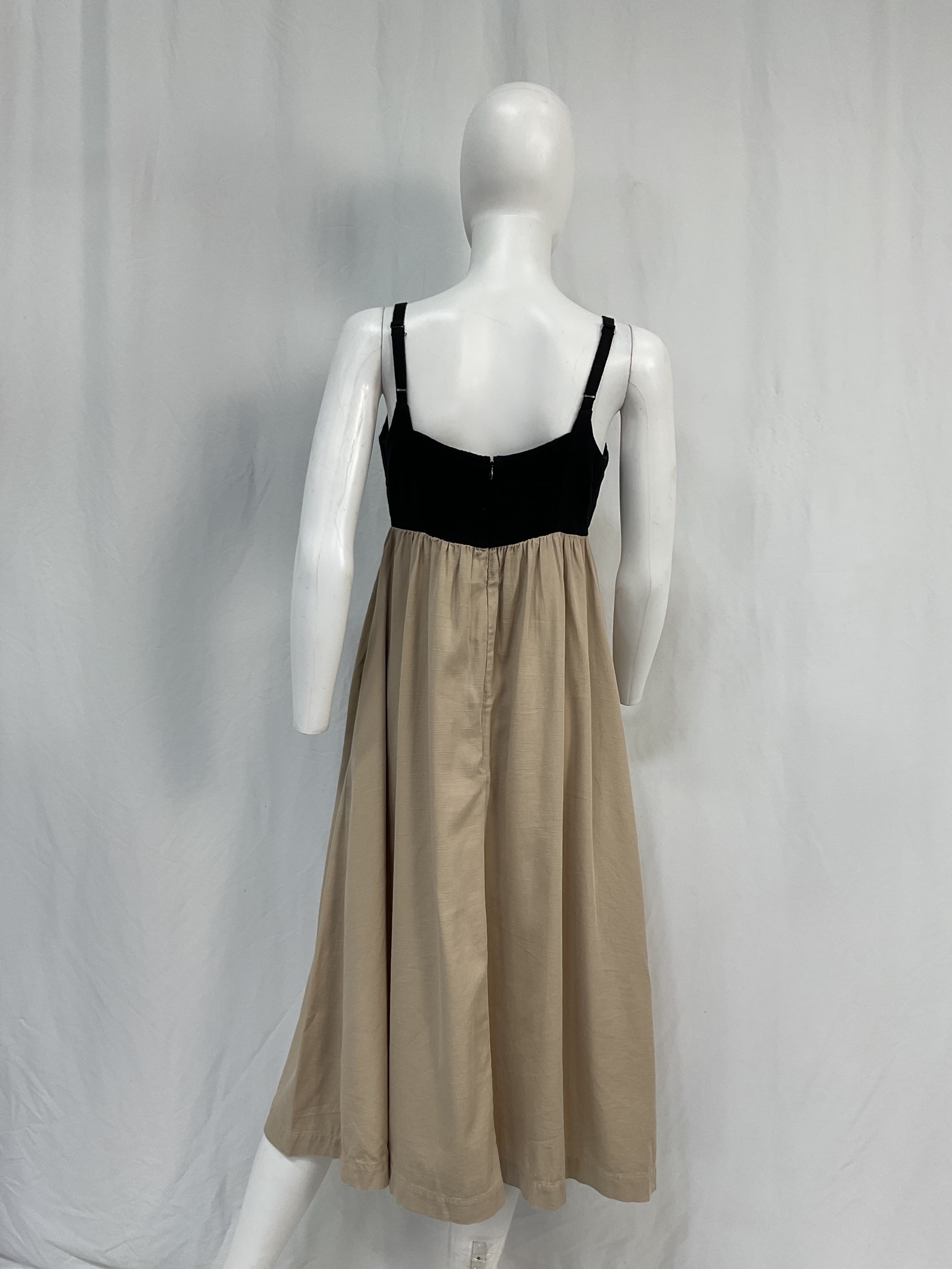 The Mona Dress In Sand & Black - Image 2