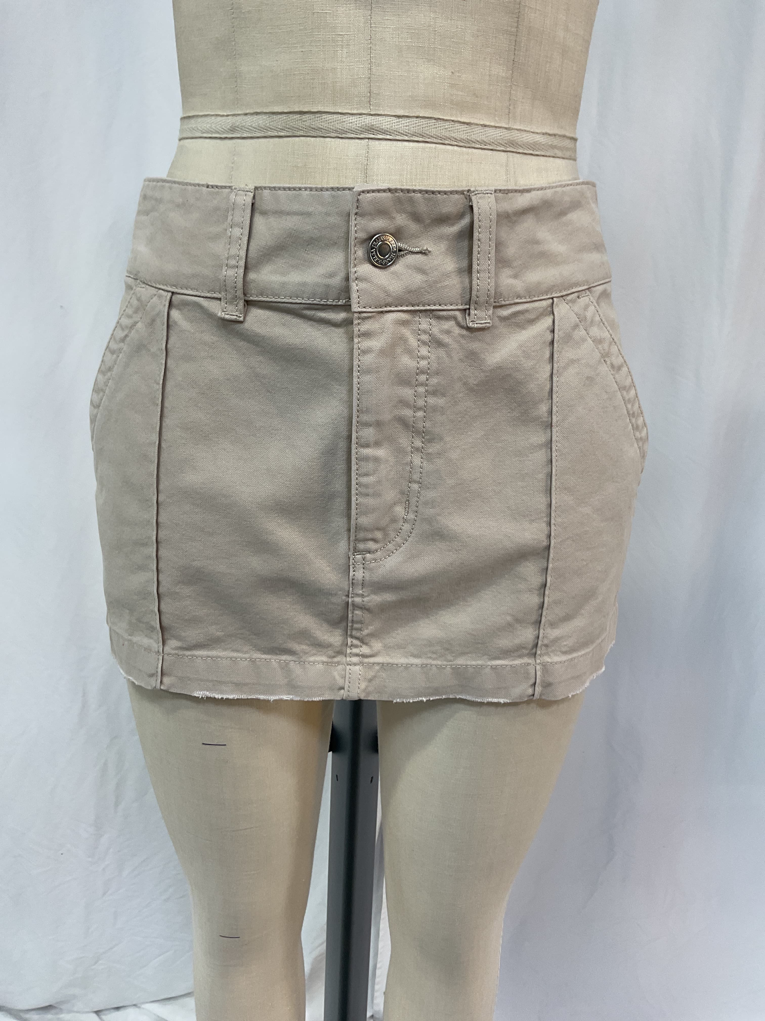 Workwear Mini Skirt In Taupe - Image 2
