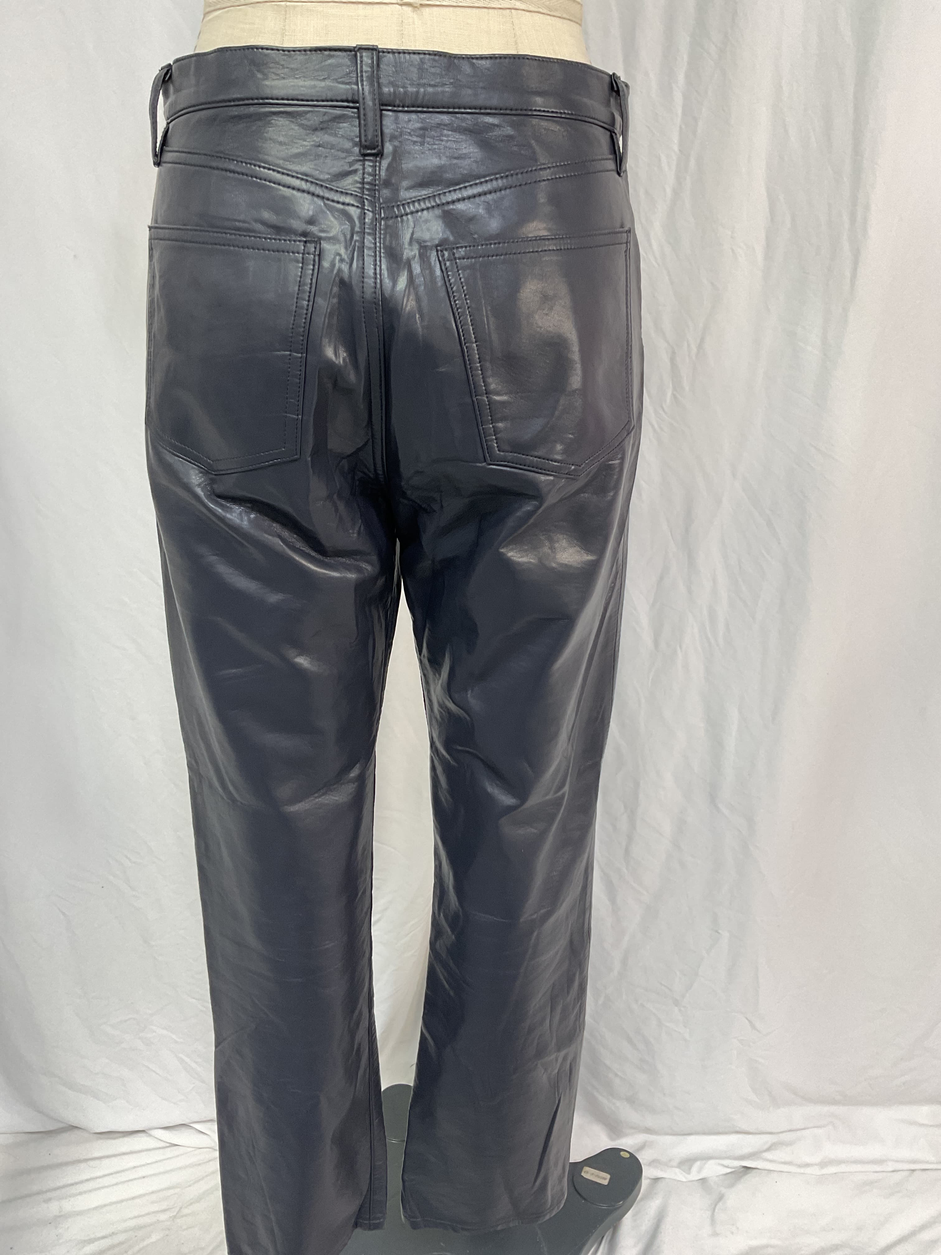Recycled Leather 90's Pinch Waist: High Rise Straight Jeans - Image 2