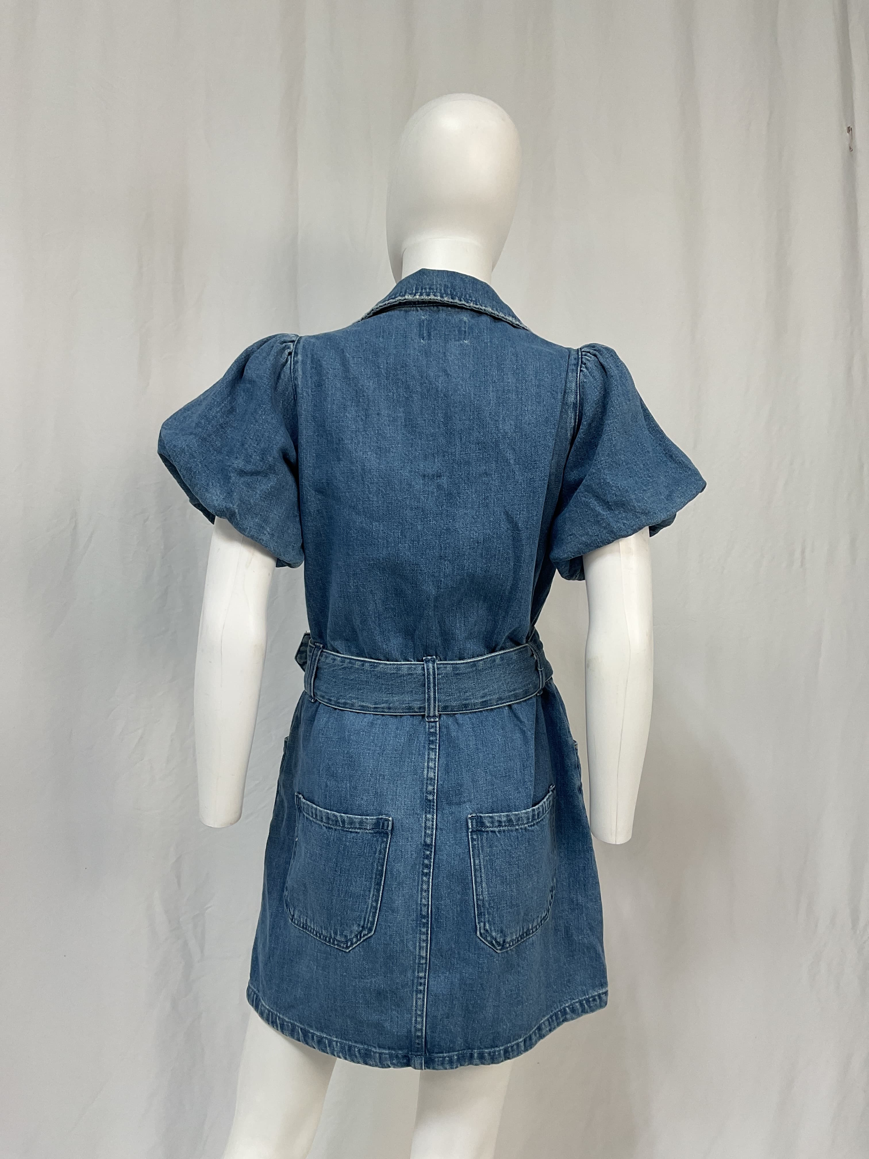 Oxford Mini Dress In Stormy Blue - Image 3