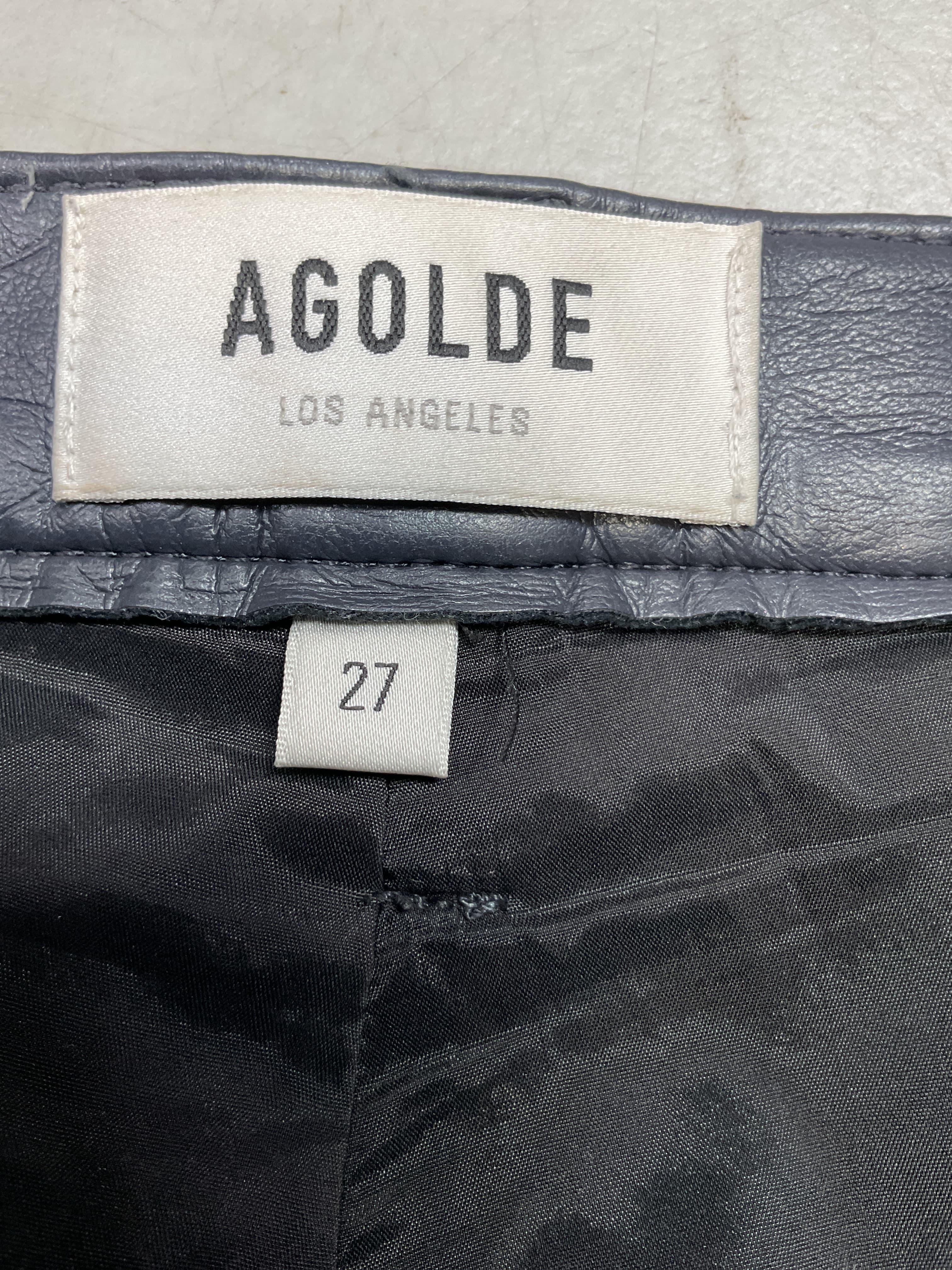 Recycled Leather 90's Pinch Waist: High Rise Straight Jeans - Image 4