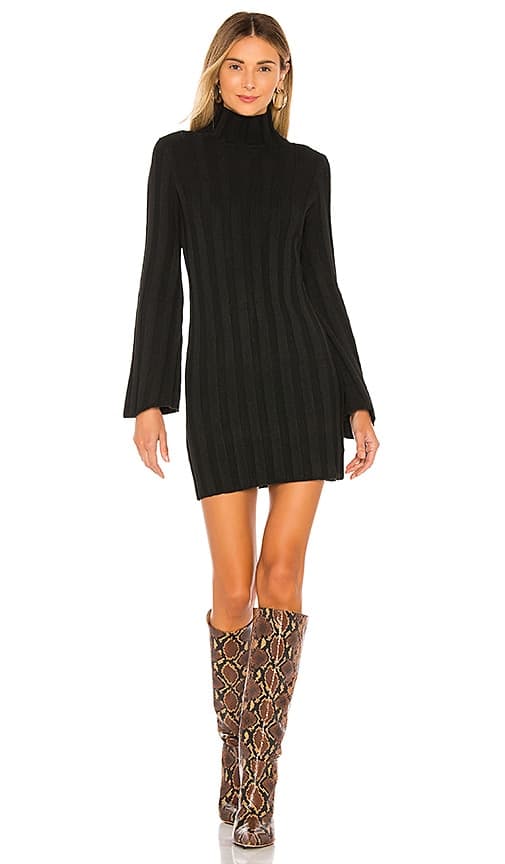 Taytay Sweater Dress In Black - Image 1
