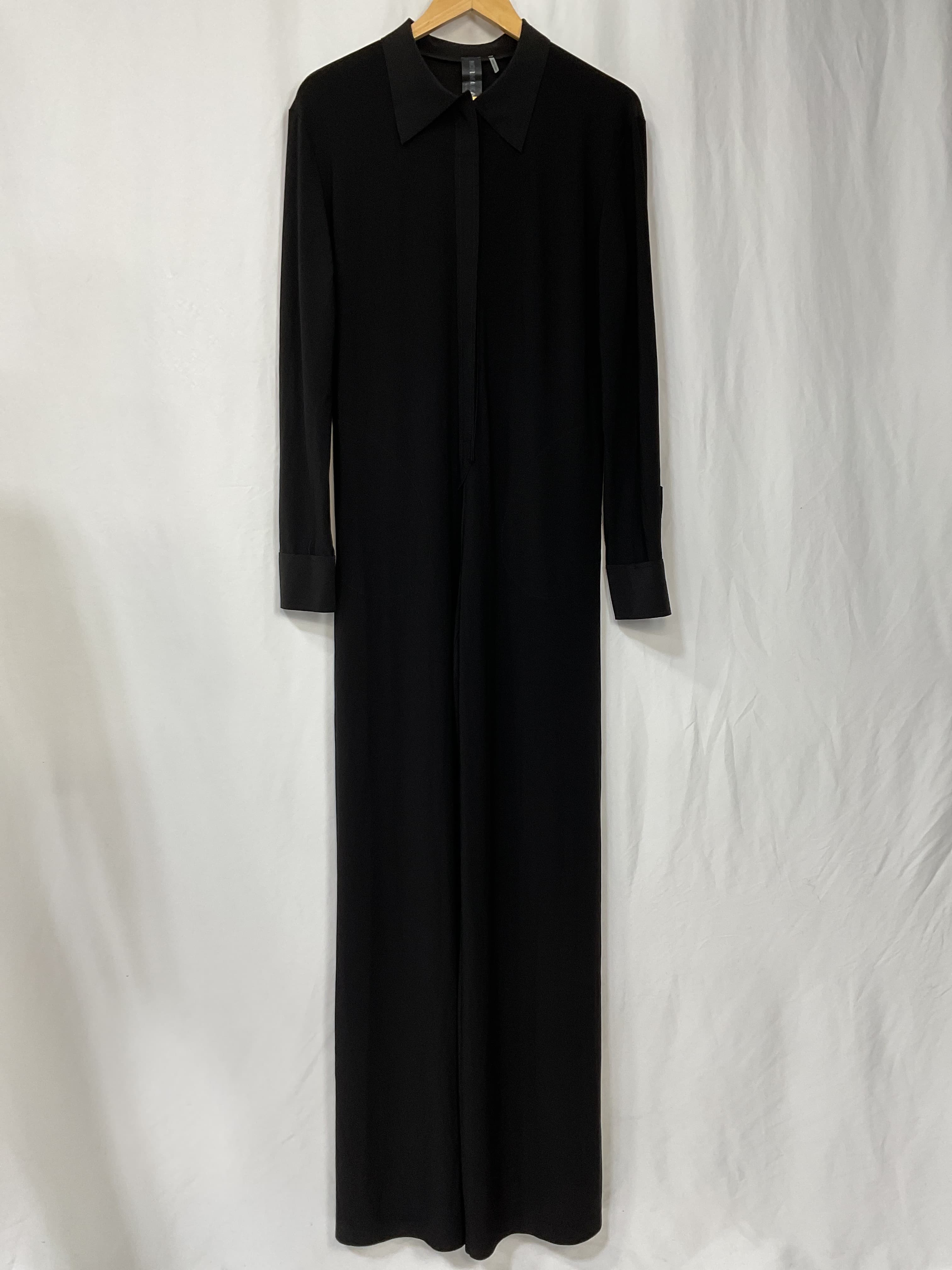 Shirt Straight Leg Jumpsuit In Black - Image 2