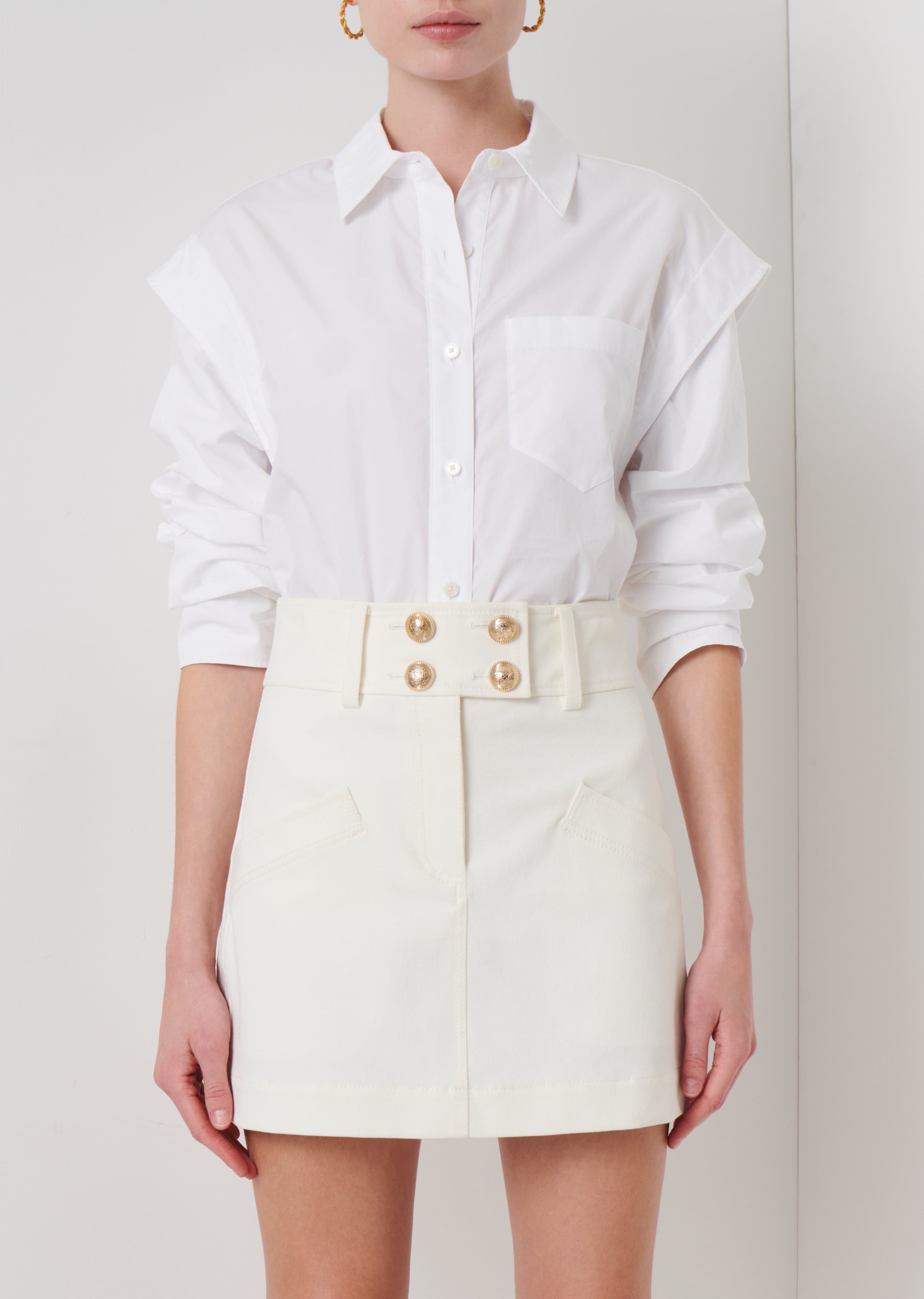 Marley Ruched Sleeve Button Down Shirt - Image 1