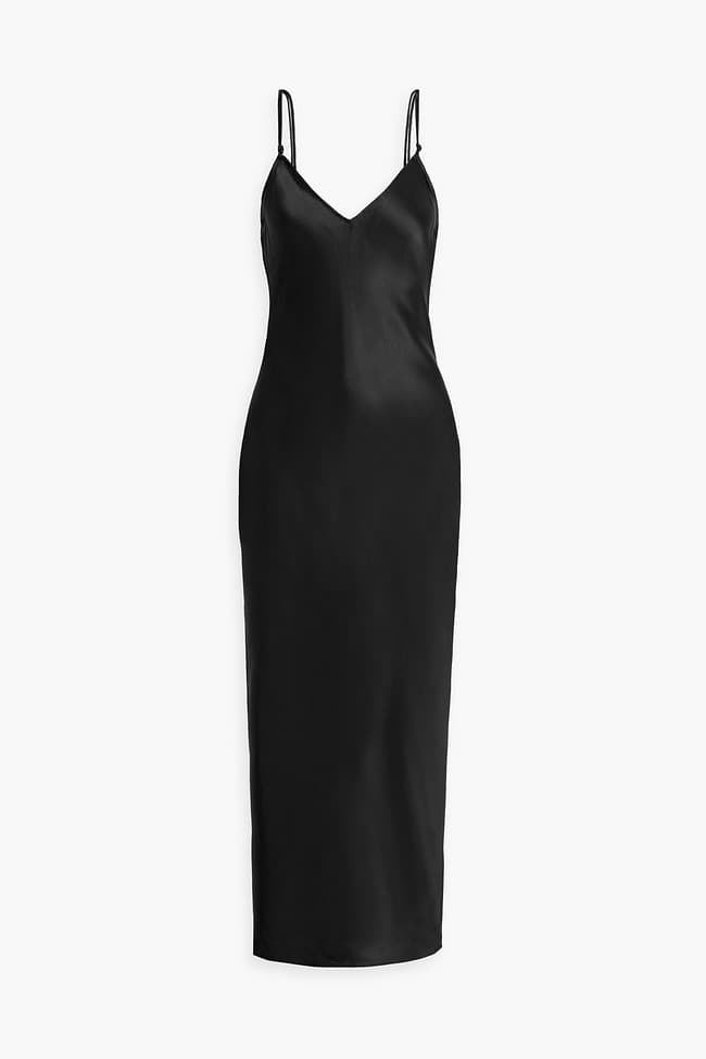 Silk-Satin Midi Slip Dress - Image 1