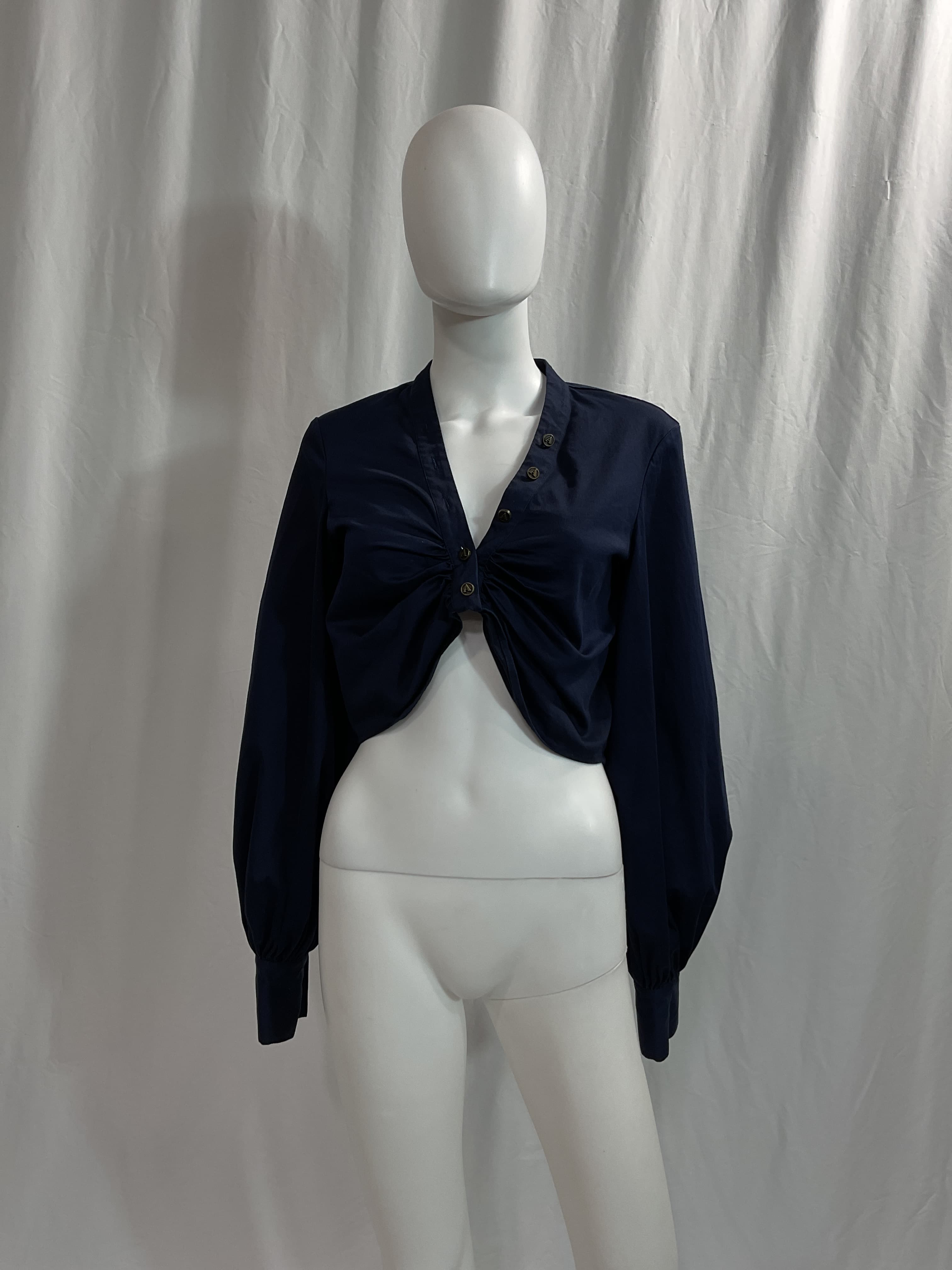 Harri Top In Navy - Image 2