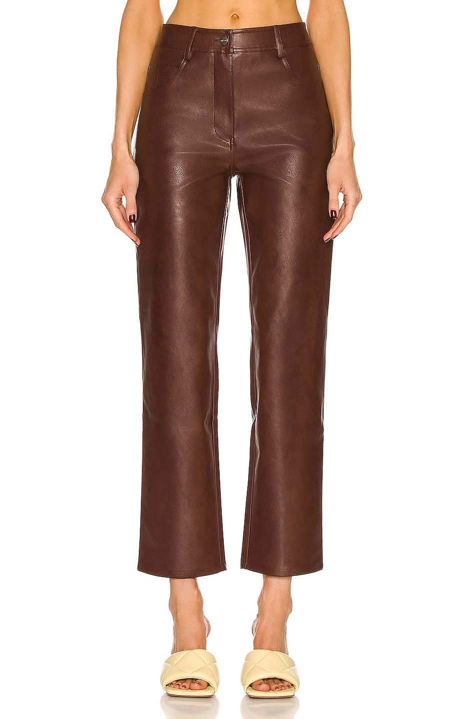 Junior Pant In Brown Leather - Image 1