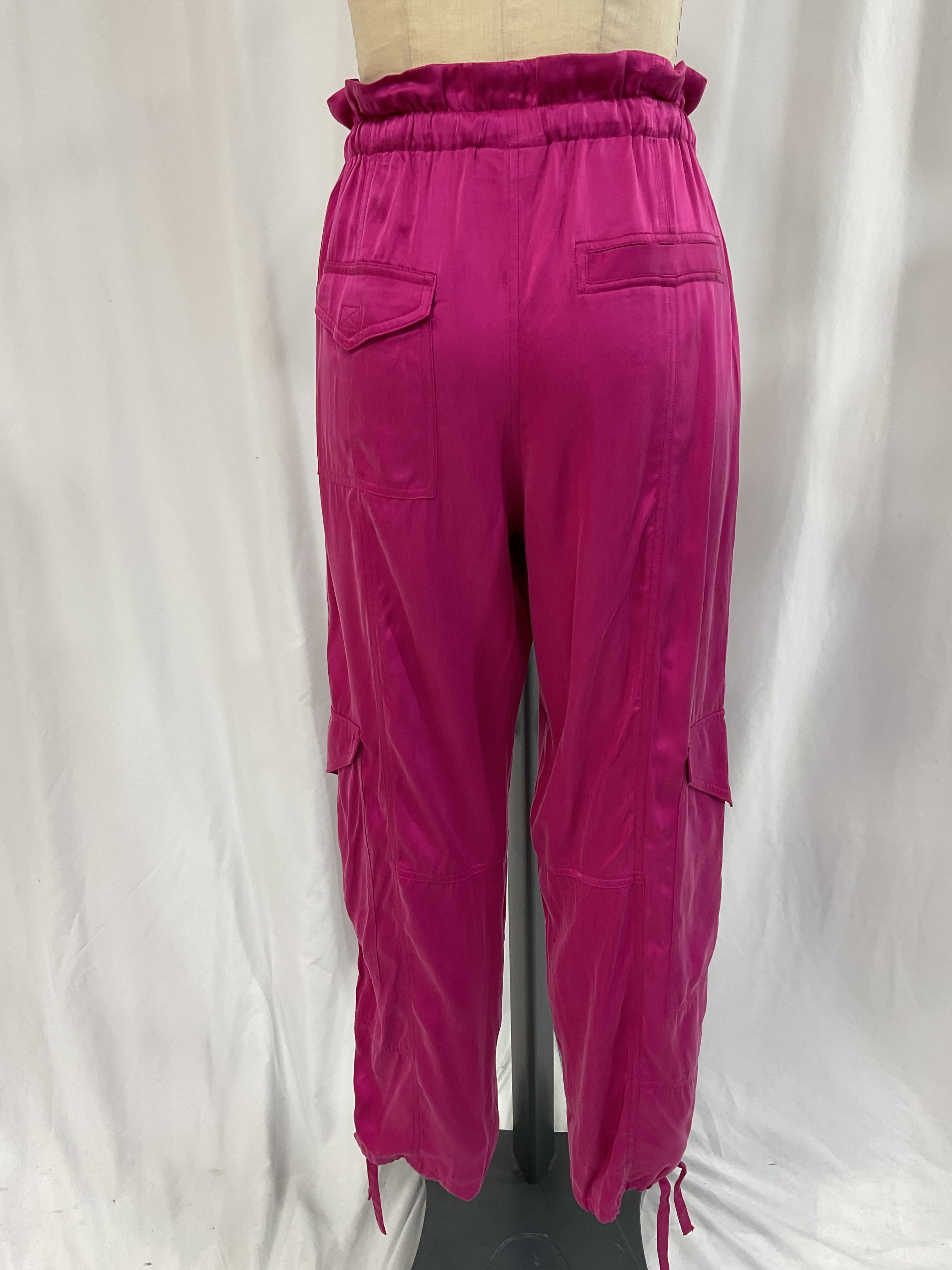 Pink Washed Satin Pocket Pants - Image 3